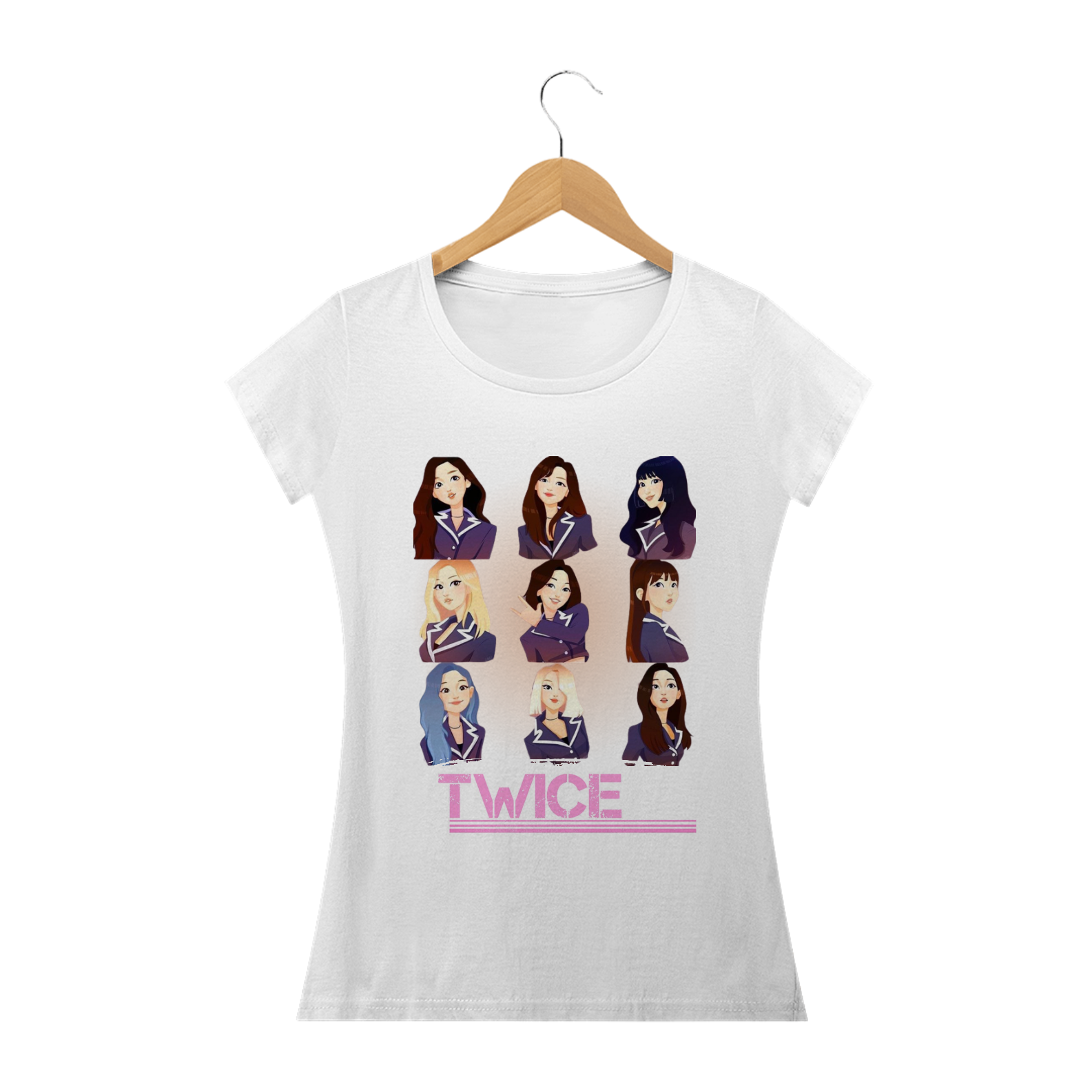 Nome do produto  Coleção Grupos KPop Twice baby long classic Branca