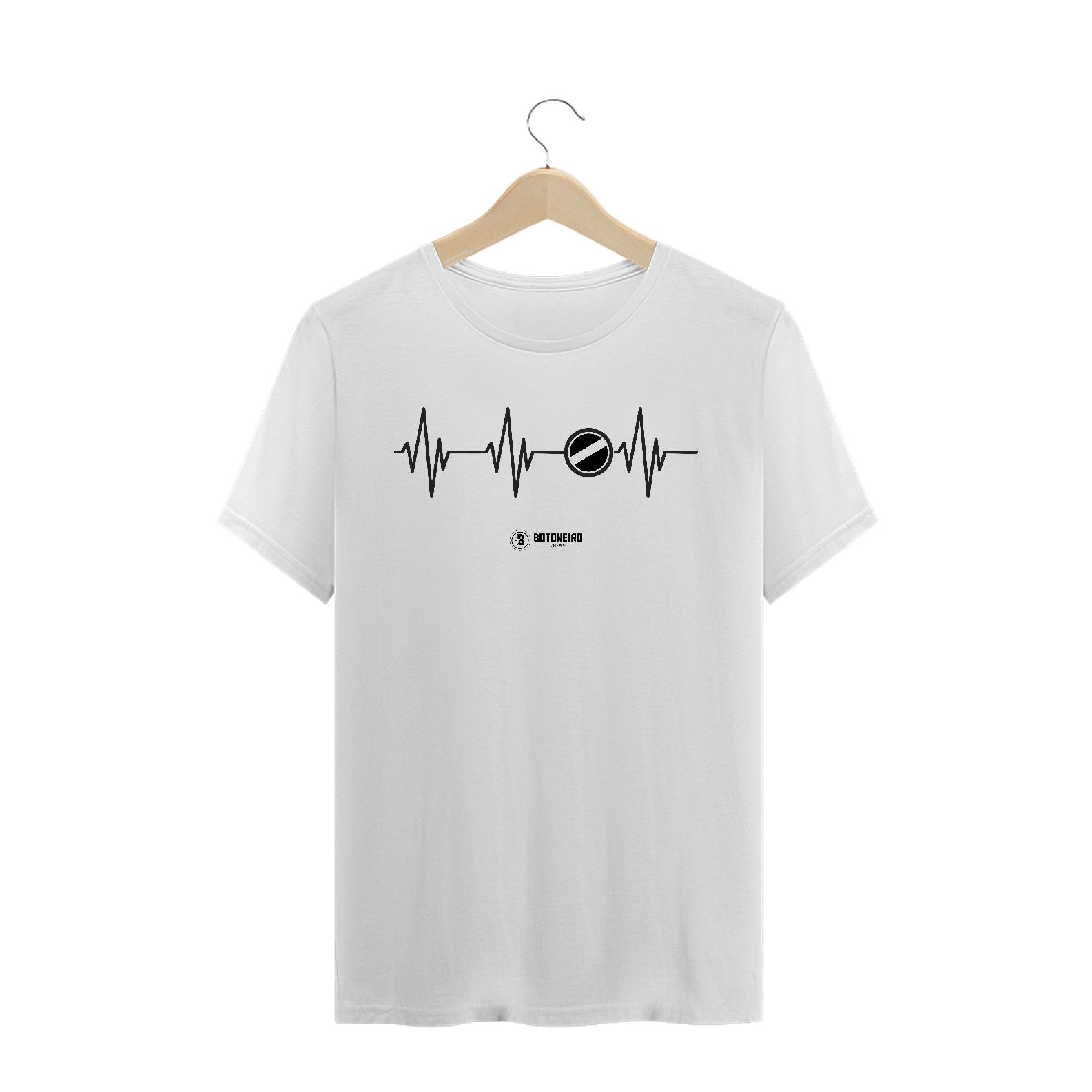 T-shirt Eletrocardiograma Diagonal Branca