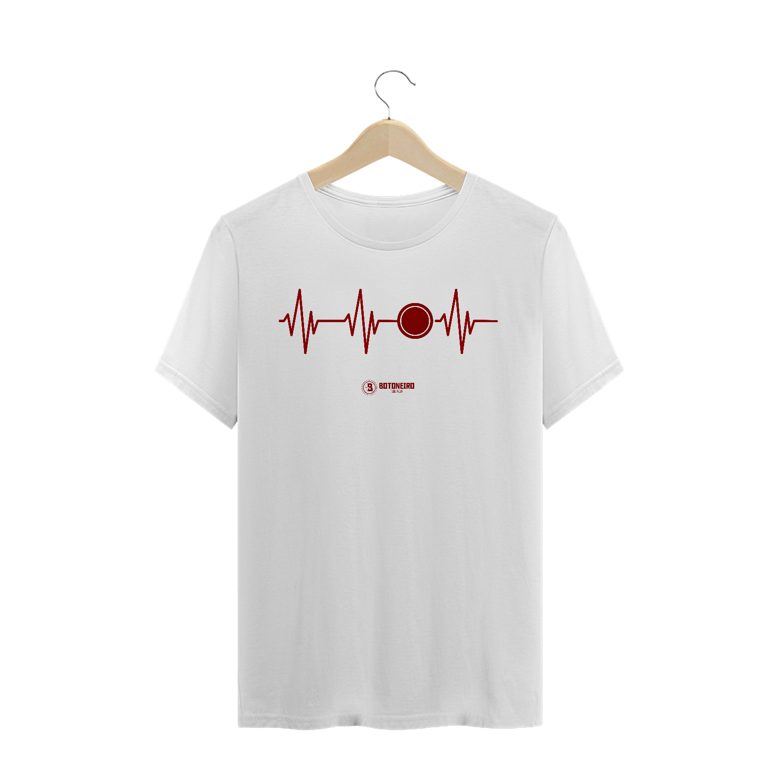 T-shirt Prime Eletrocardiograma Grená