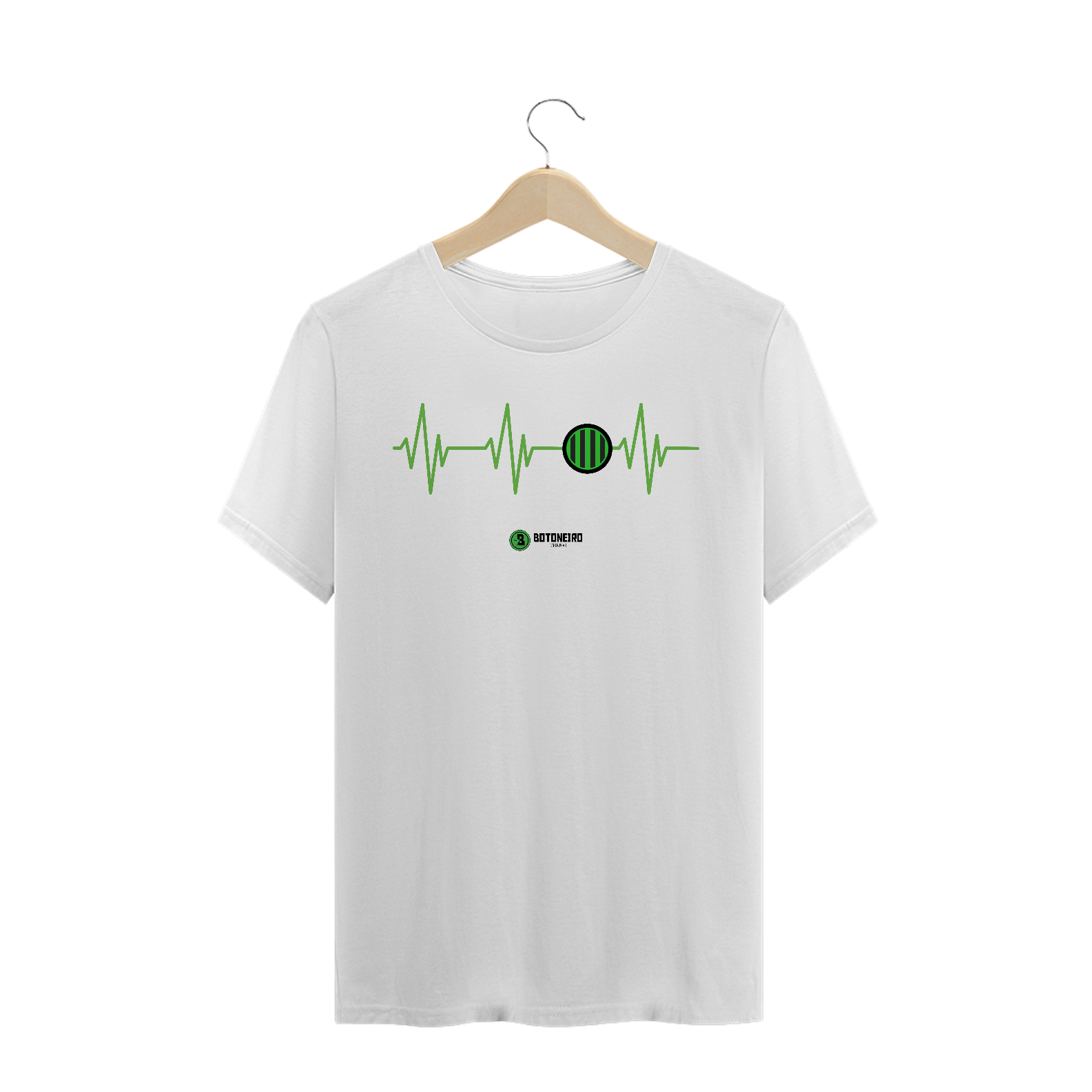T-shirt Prime Eletrocardiograma Verde e Negro