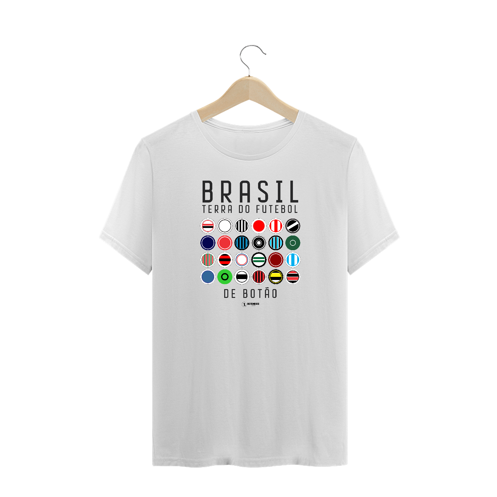 T-shirt Plus Size Brasil: Terra do Futebol de Botão