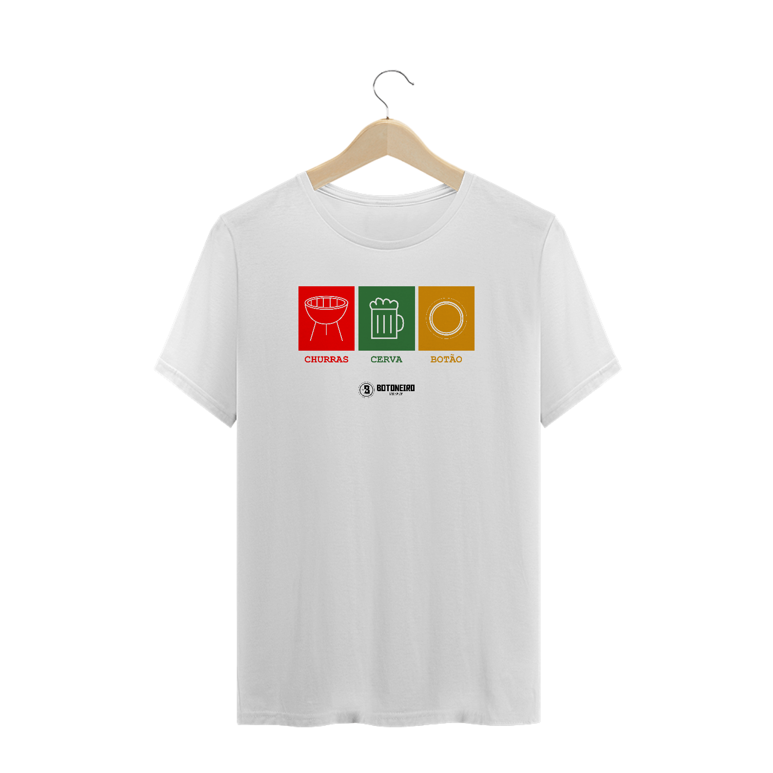 T-shirt Prime Churras, Cerva e Botão