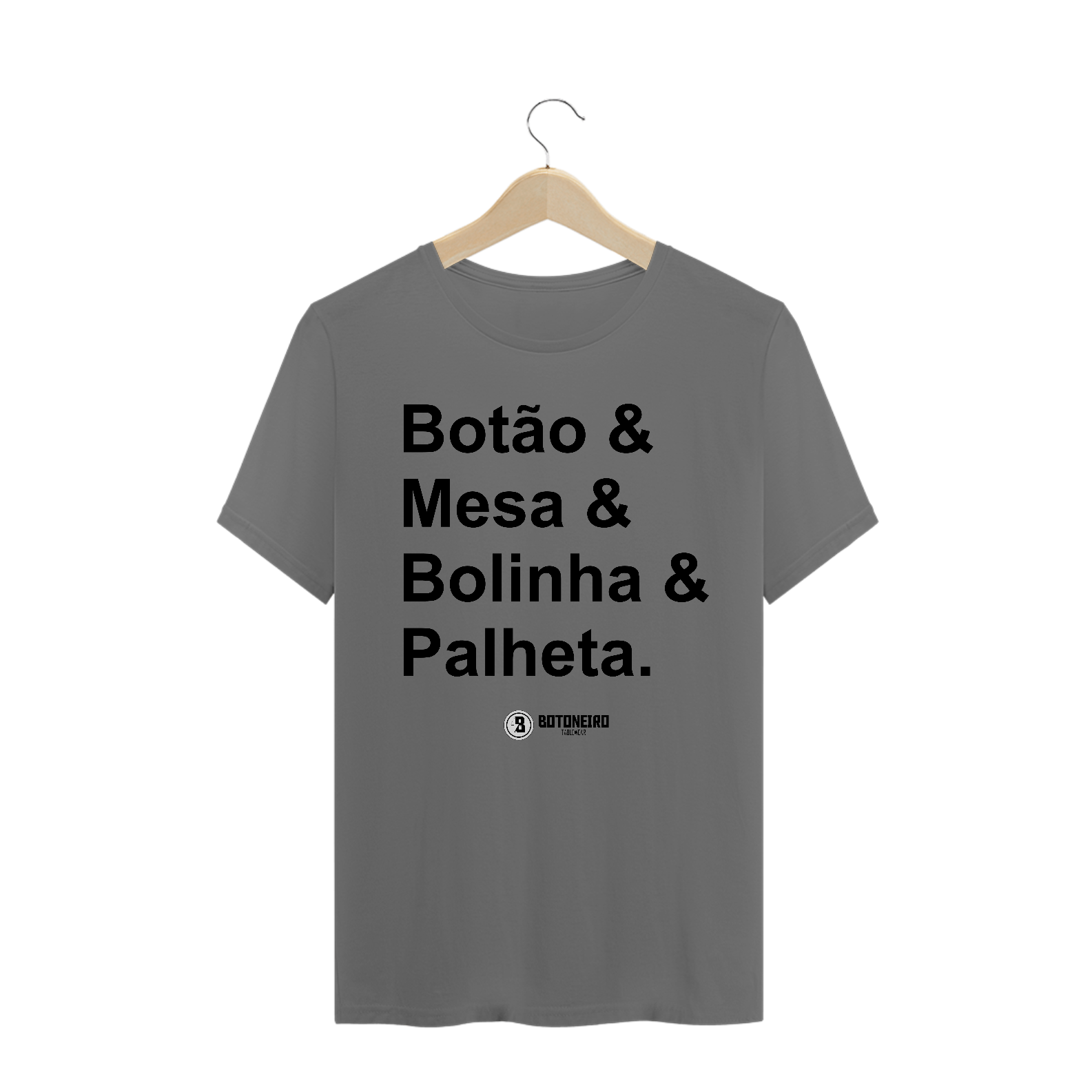 Botão, mesa, bolinha e palheta