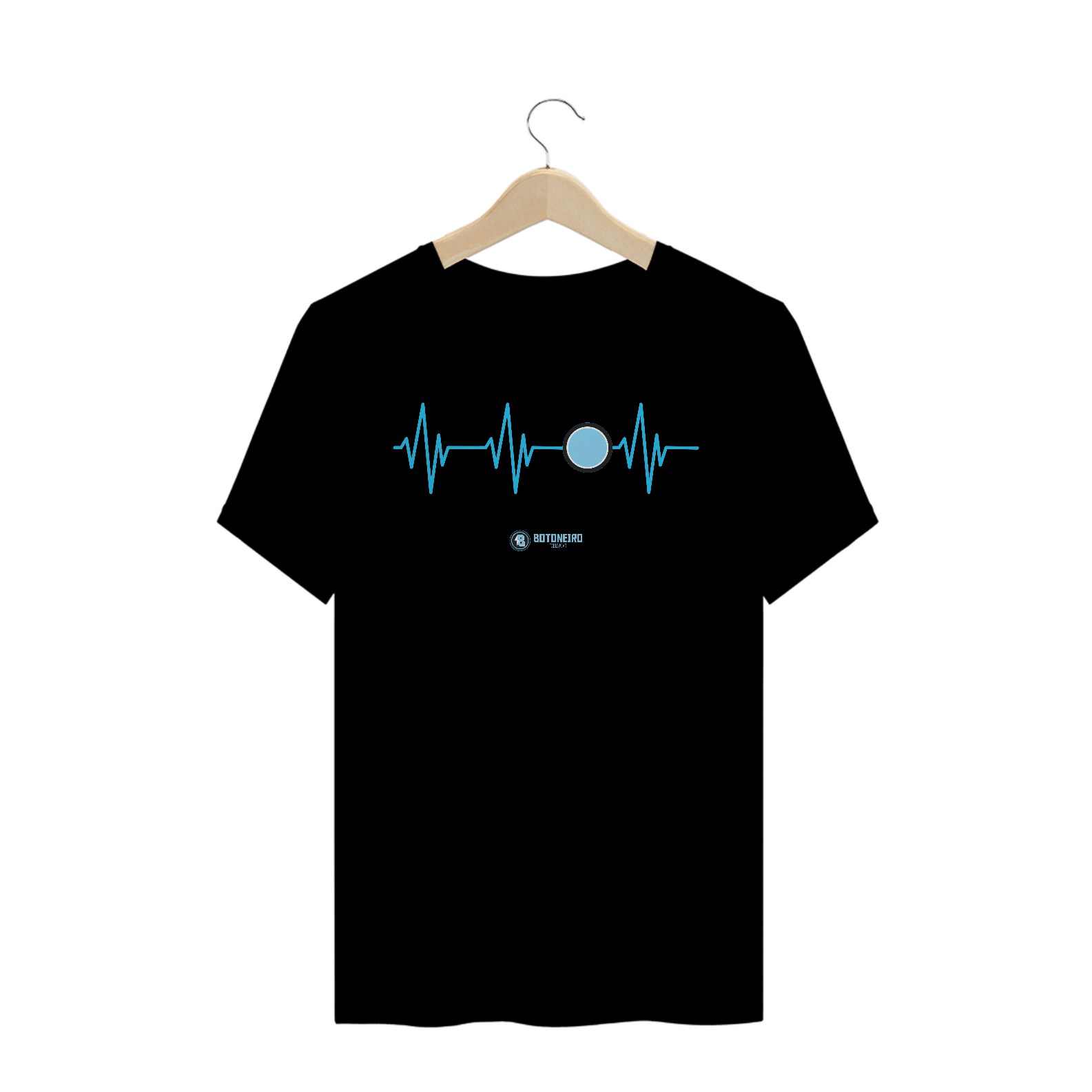 T-shirt Prime Eletrocardiograma Celeste