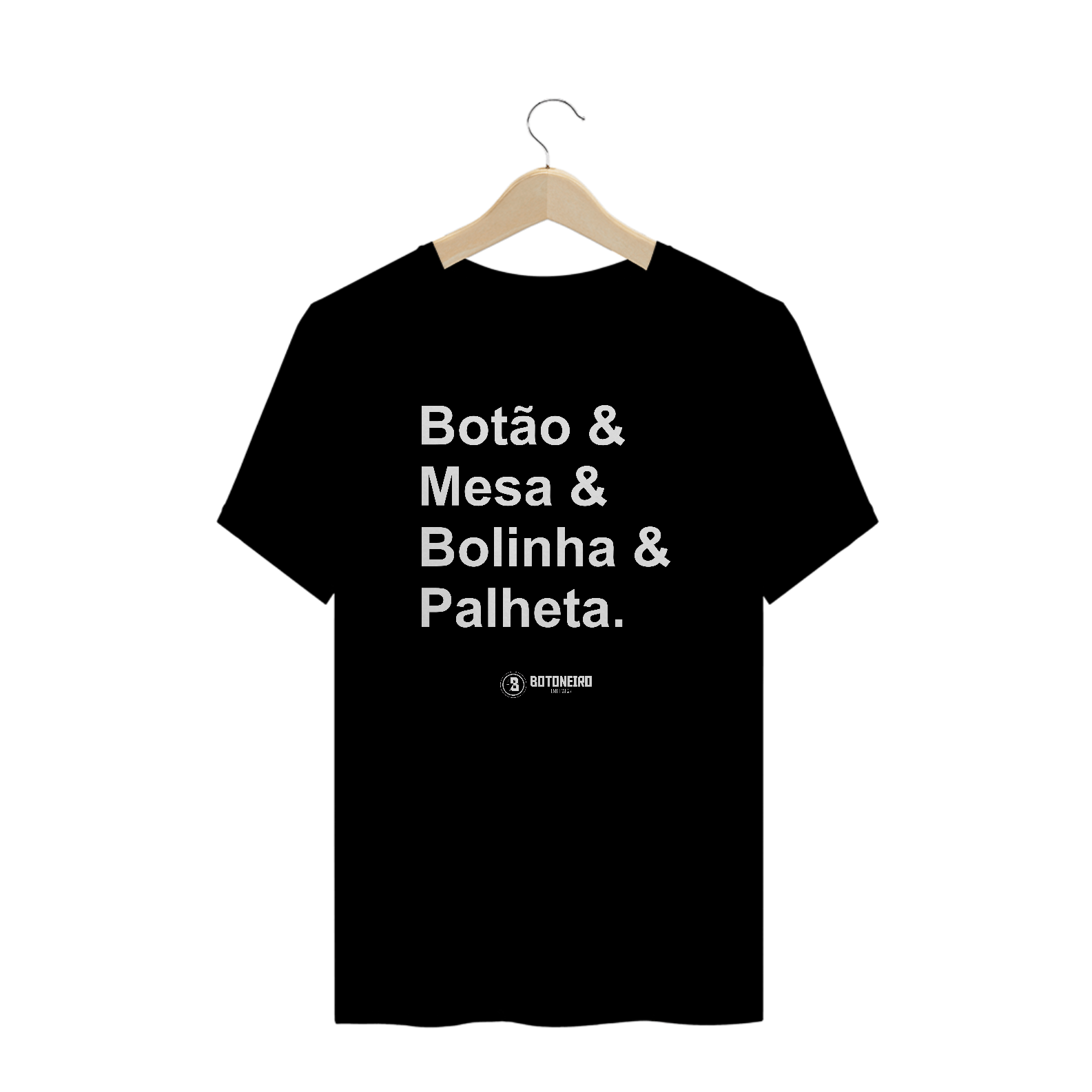 T-shirt Prime Botão, Mesa, Bolinha e Plaheta