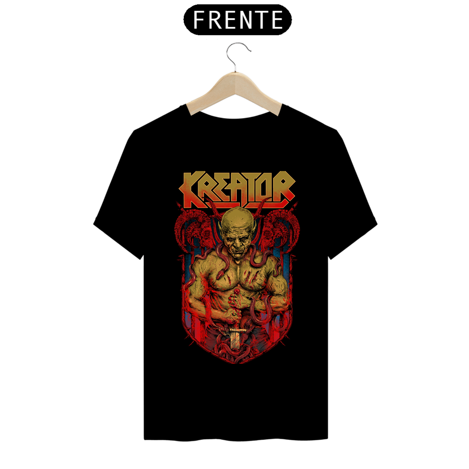 Camiseta Preta Kreator Monster