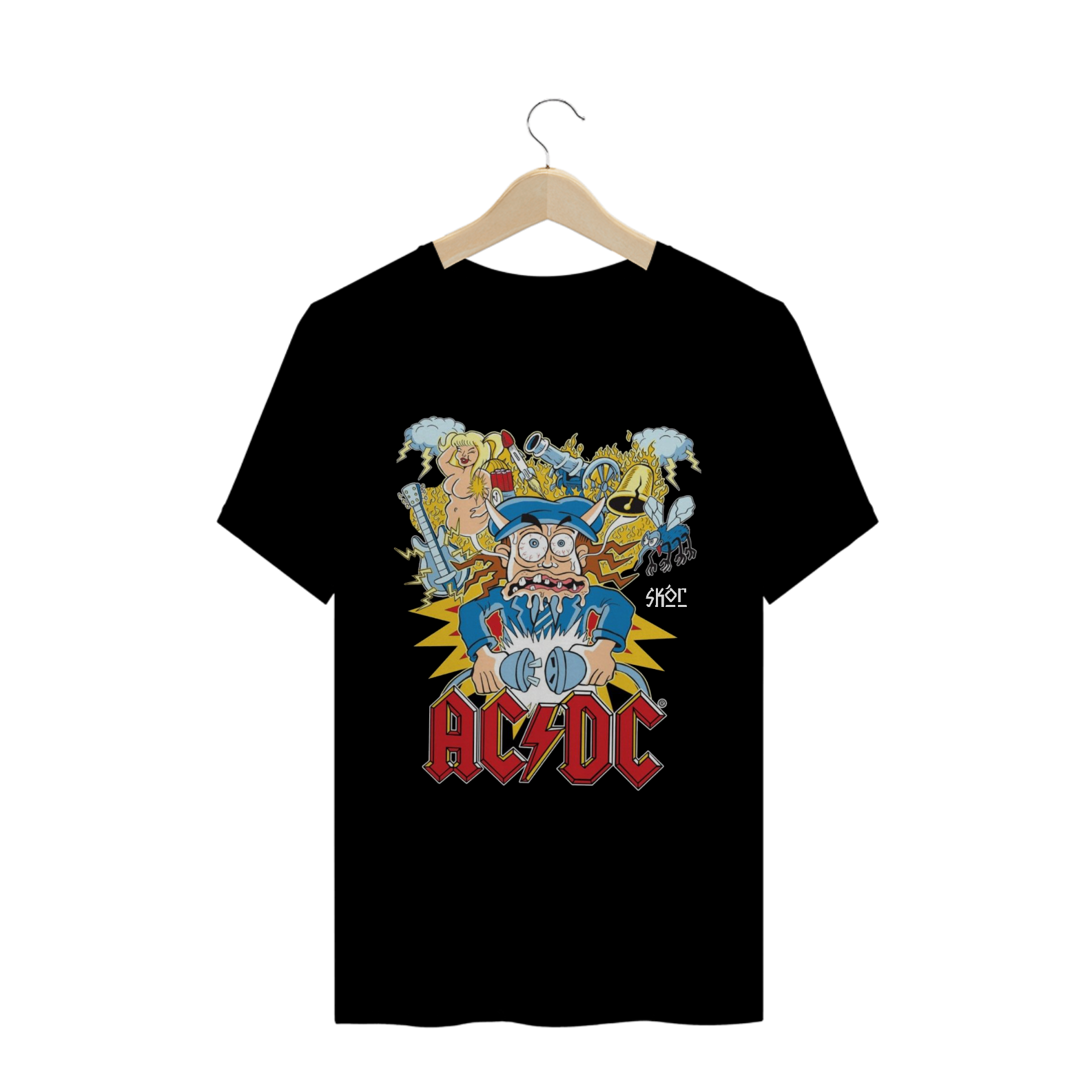 Camiseta Premium ACDC Cartoon