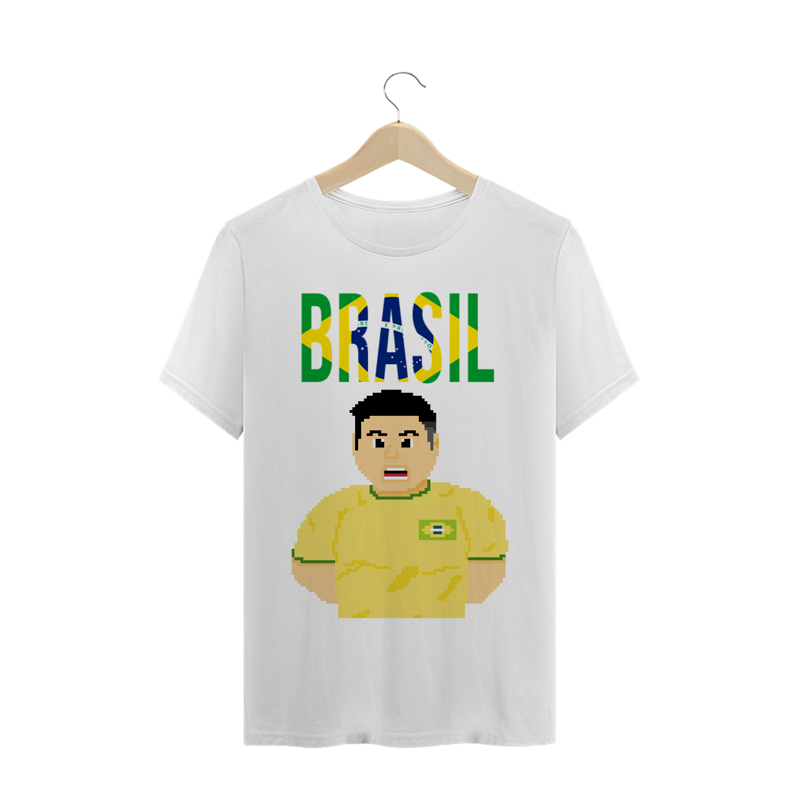 CAMISETA BRASIL PIXEL ART