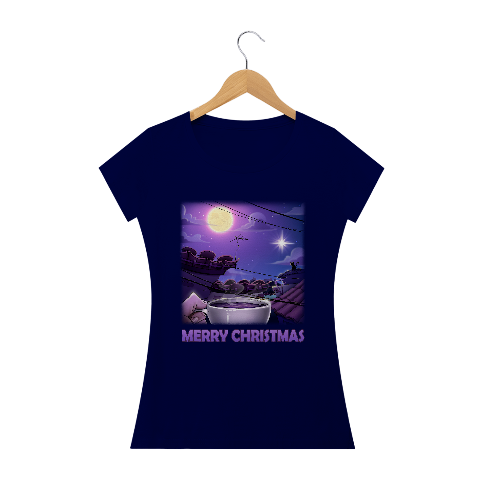 CAMISETA MERRY CHRISTMAS - FEMININA