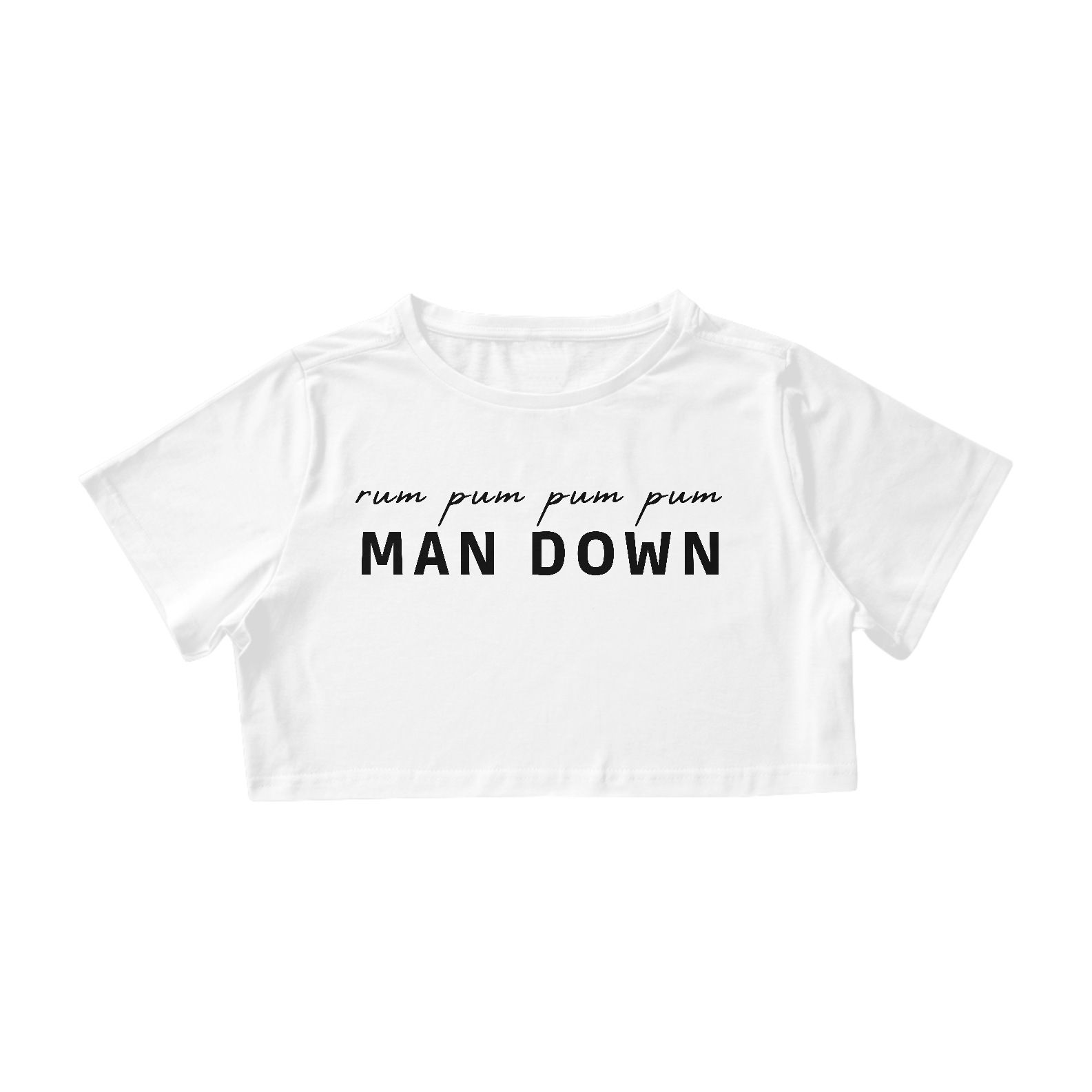 Cropped MAN DOWN branco