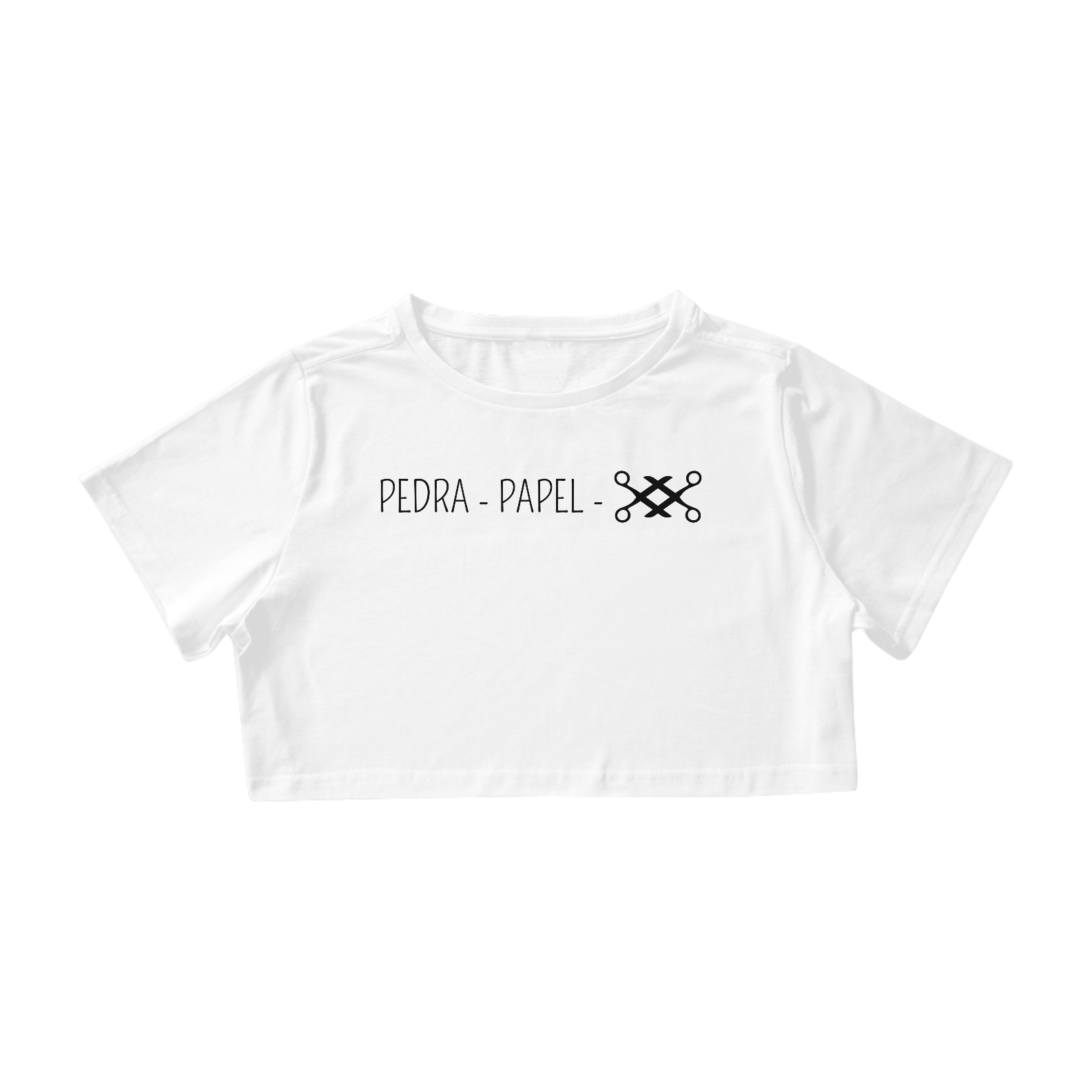 Cropped PEDRA PAPEL TESOURA branco