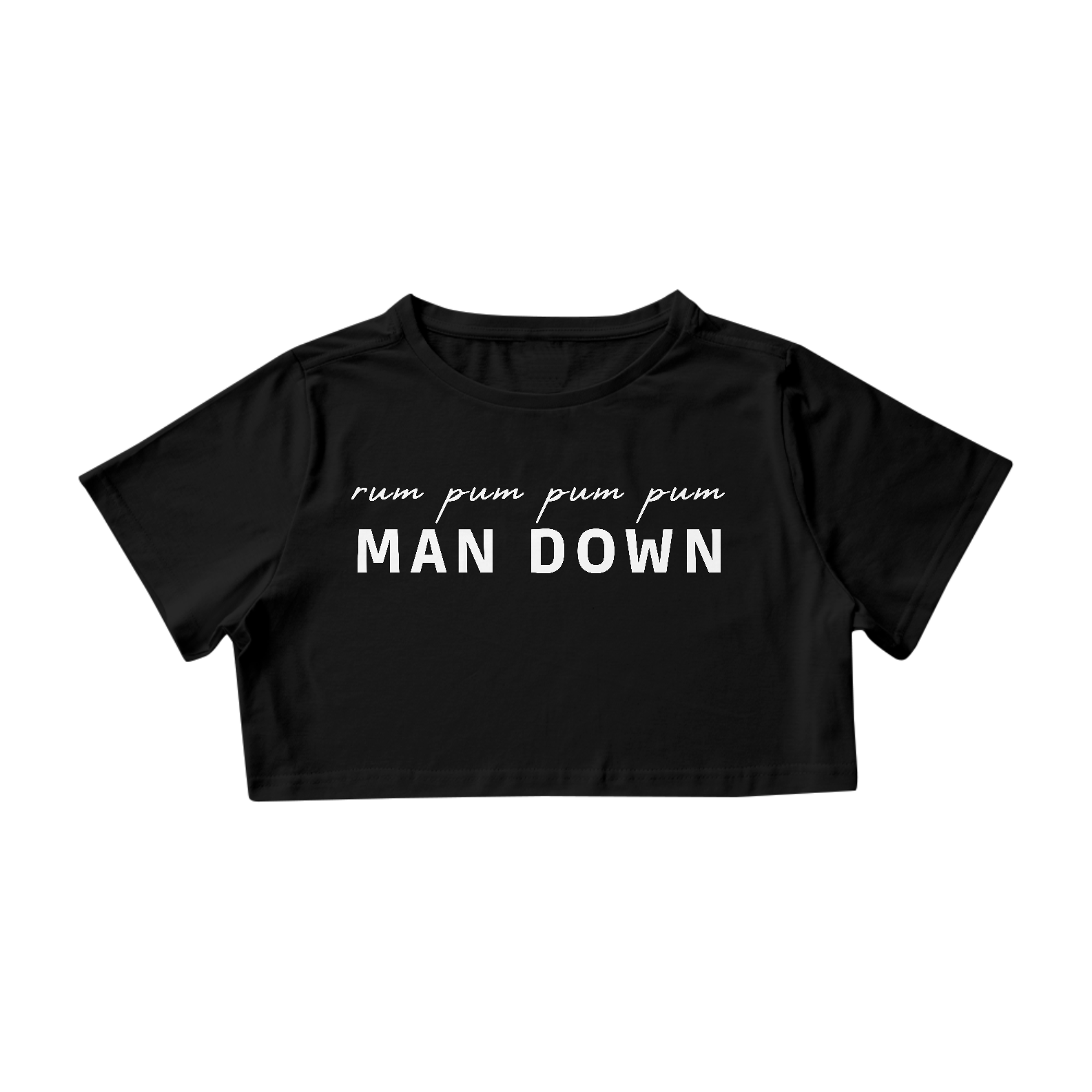 Cropped MAN DOWN preto