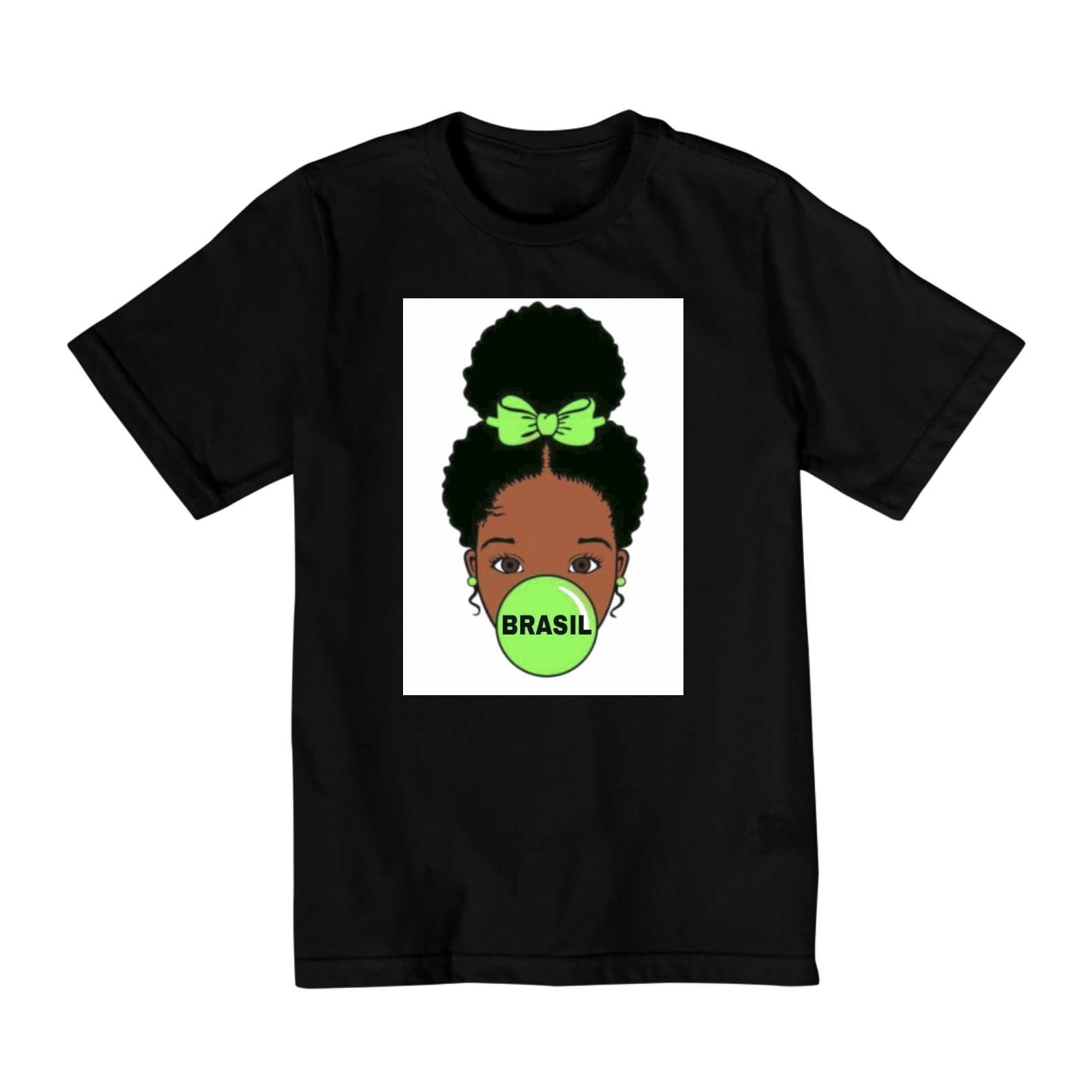 Camiseta Menina Brasil chiclete