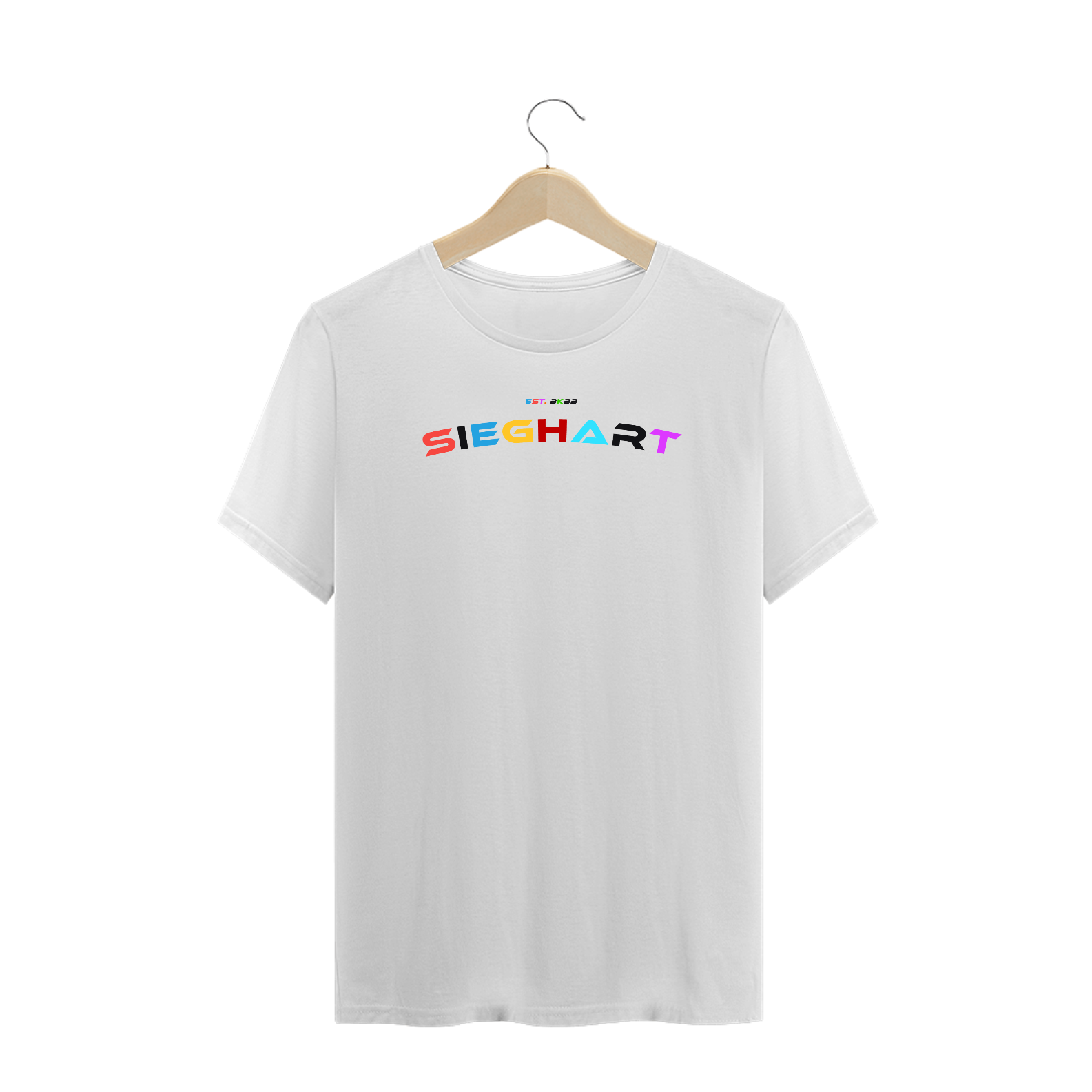 CAMISETA PLUS SIZE SIEGHART LOGO RAINBOW WHITE