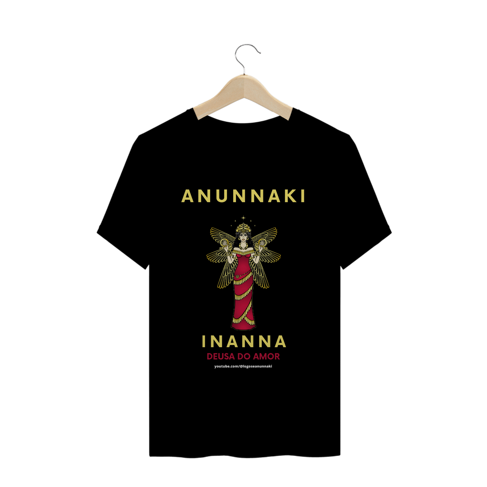 Nome do produto  Camiseta Anunnaki Inanna Deusa do Amor Preta