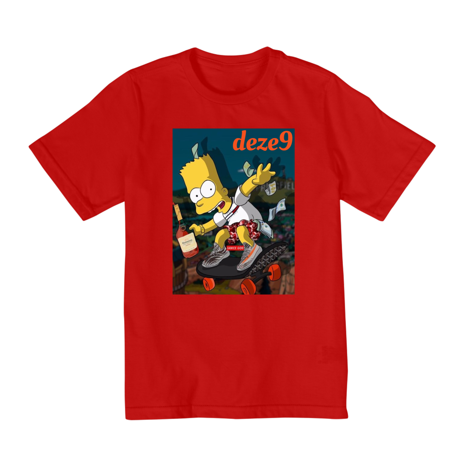 Camiseta Quality Infantil Estampa Bart  Simpson(2 A 8 ANOS)