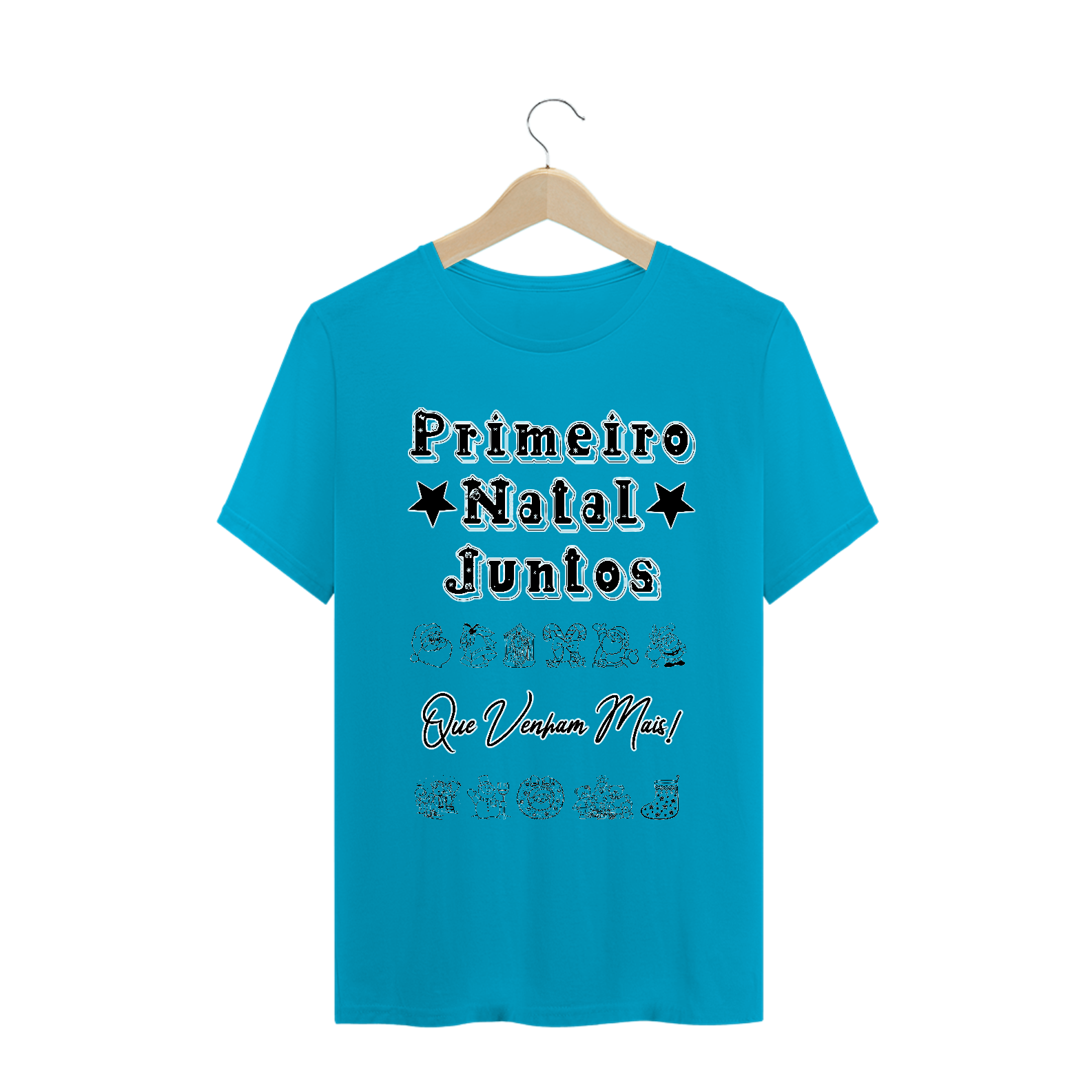 Camiseta Frase Primeiro Natal Juntos