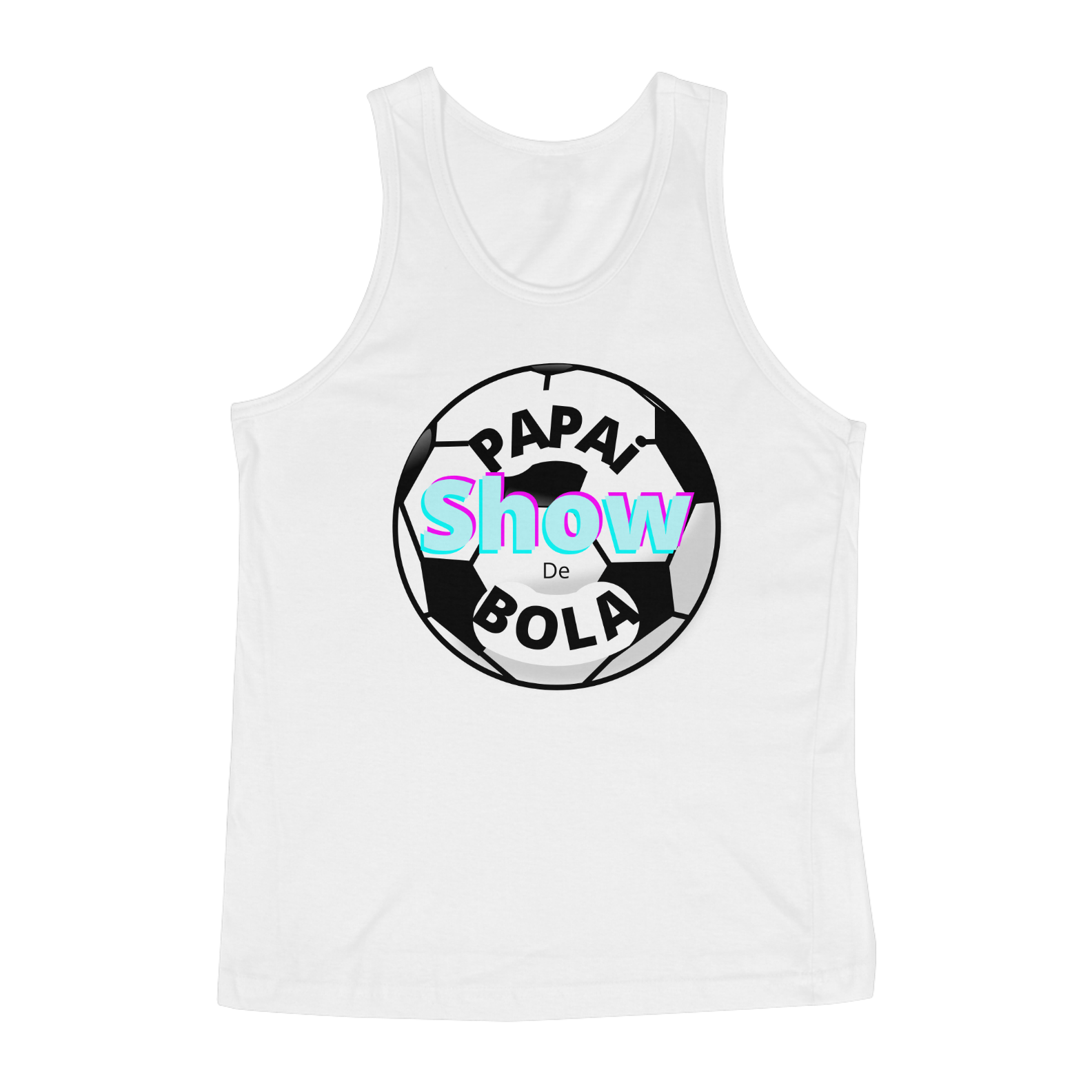 Camiseta Regata Frase Papai Show de Bola