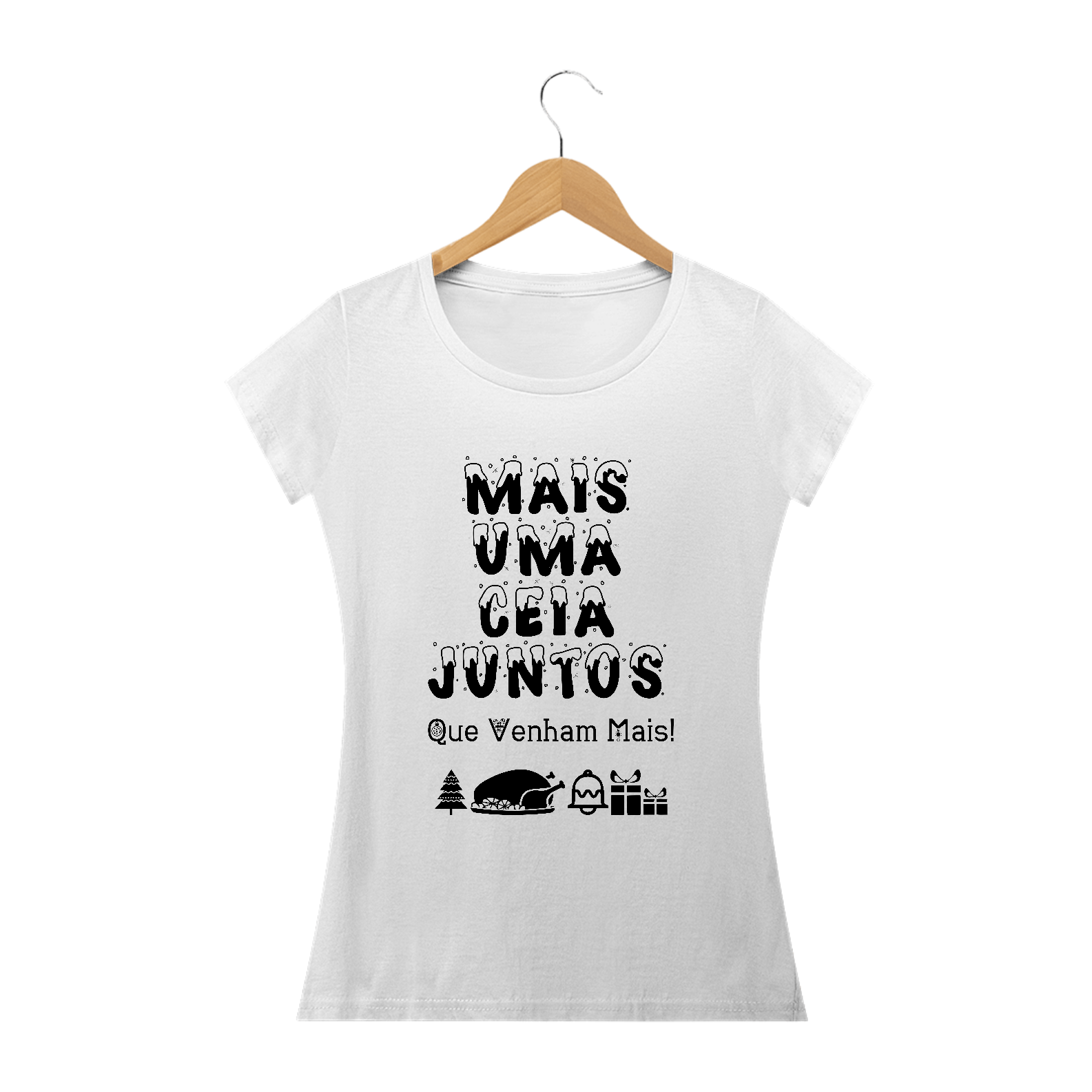 Camiseta baby look Frase Mais uma Ceia Juntos