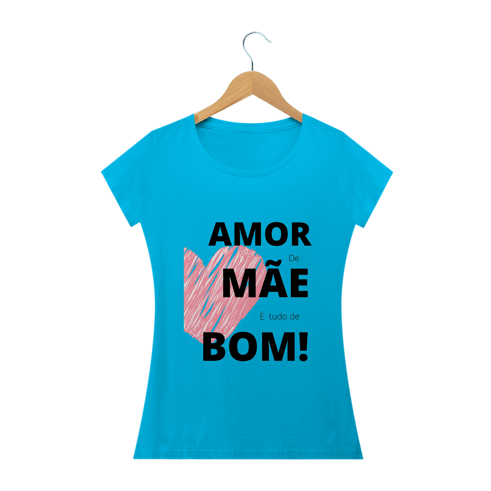 Camiseta Baby Long Frase Amor de Mãe é tudo de Bom