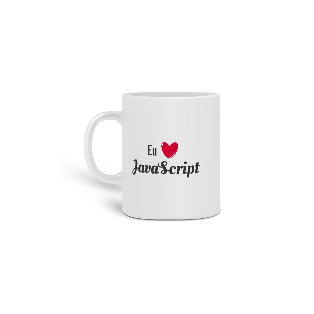 CANECA - EU AMO JAVASCRIPT (BRANCO)