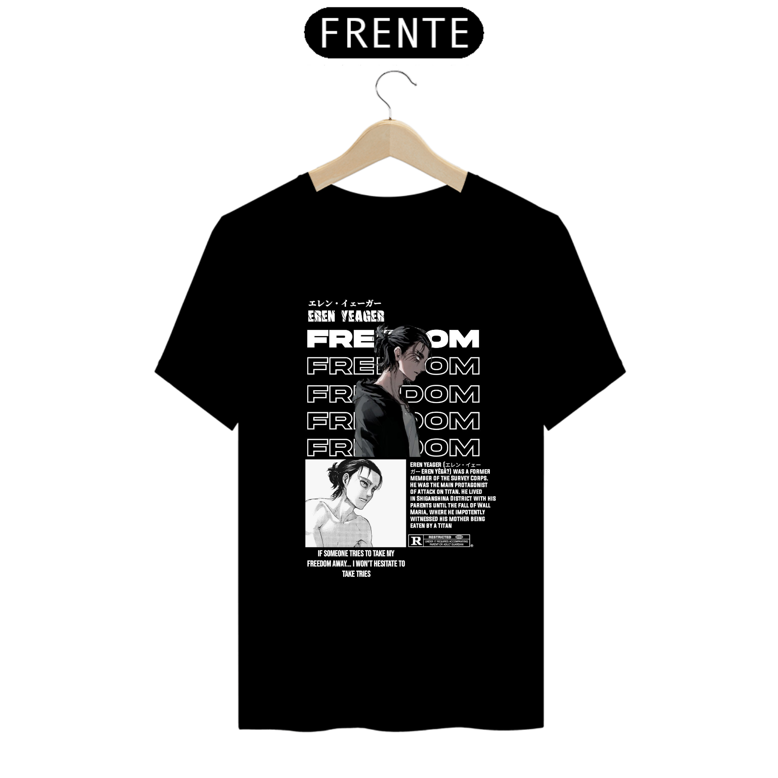 Camiseta - Eren Yeager (Attack on Titan)