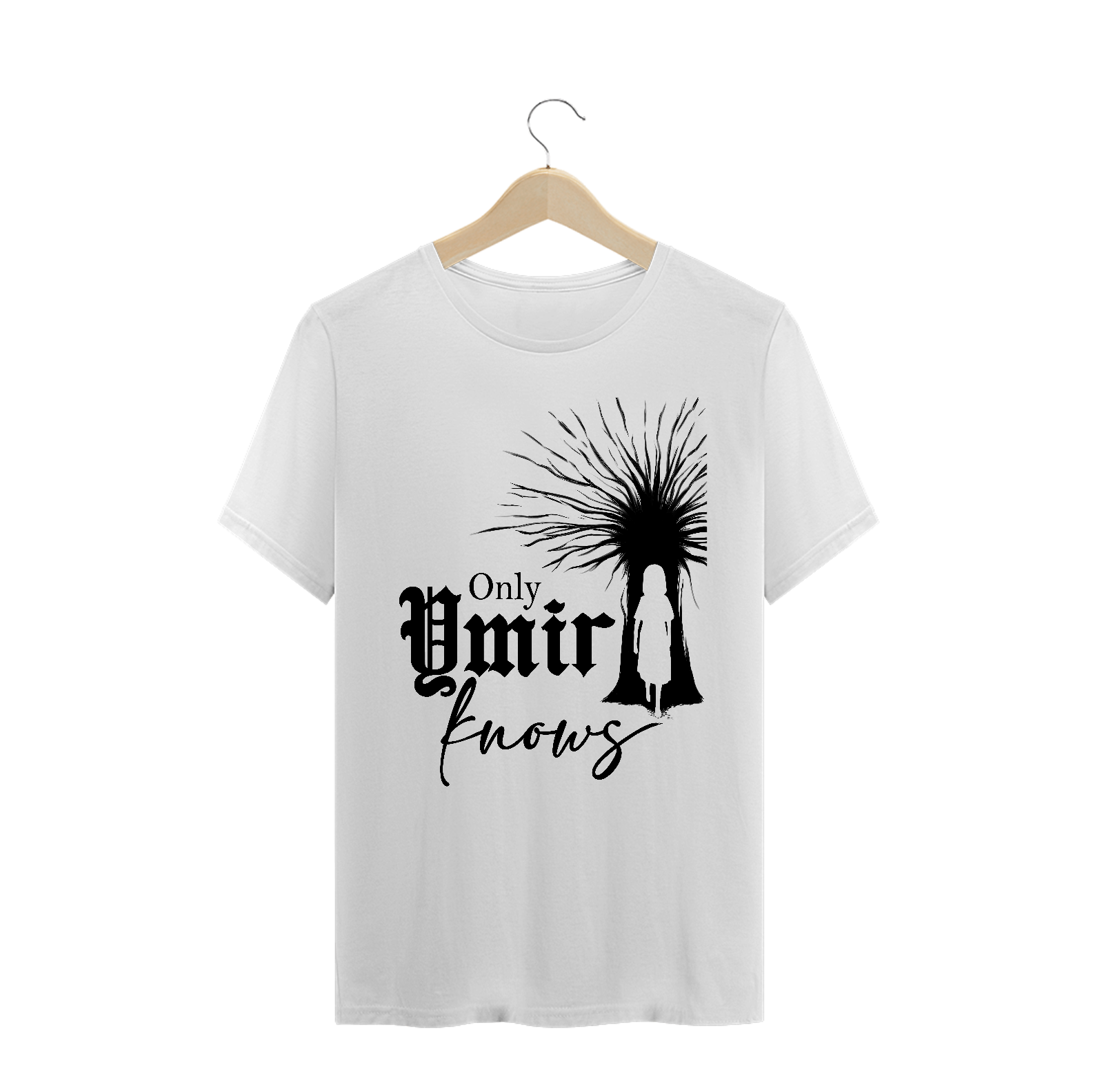 Nome do produto  Attack on Titan - Só Ymir Sabe (Classic Estampa Preta)