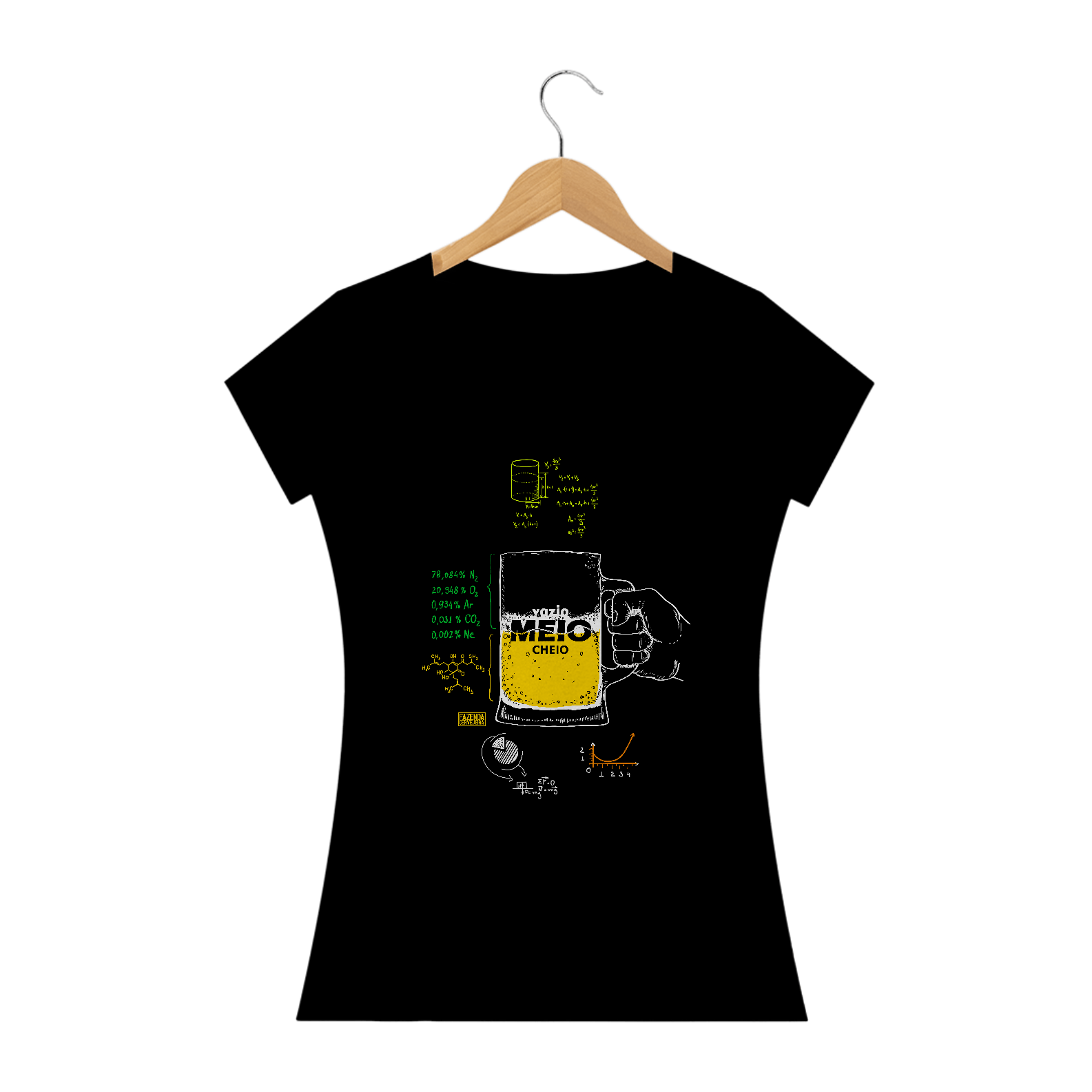 Camiseta Baby Long - Meio cheio ou meio vazio