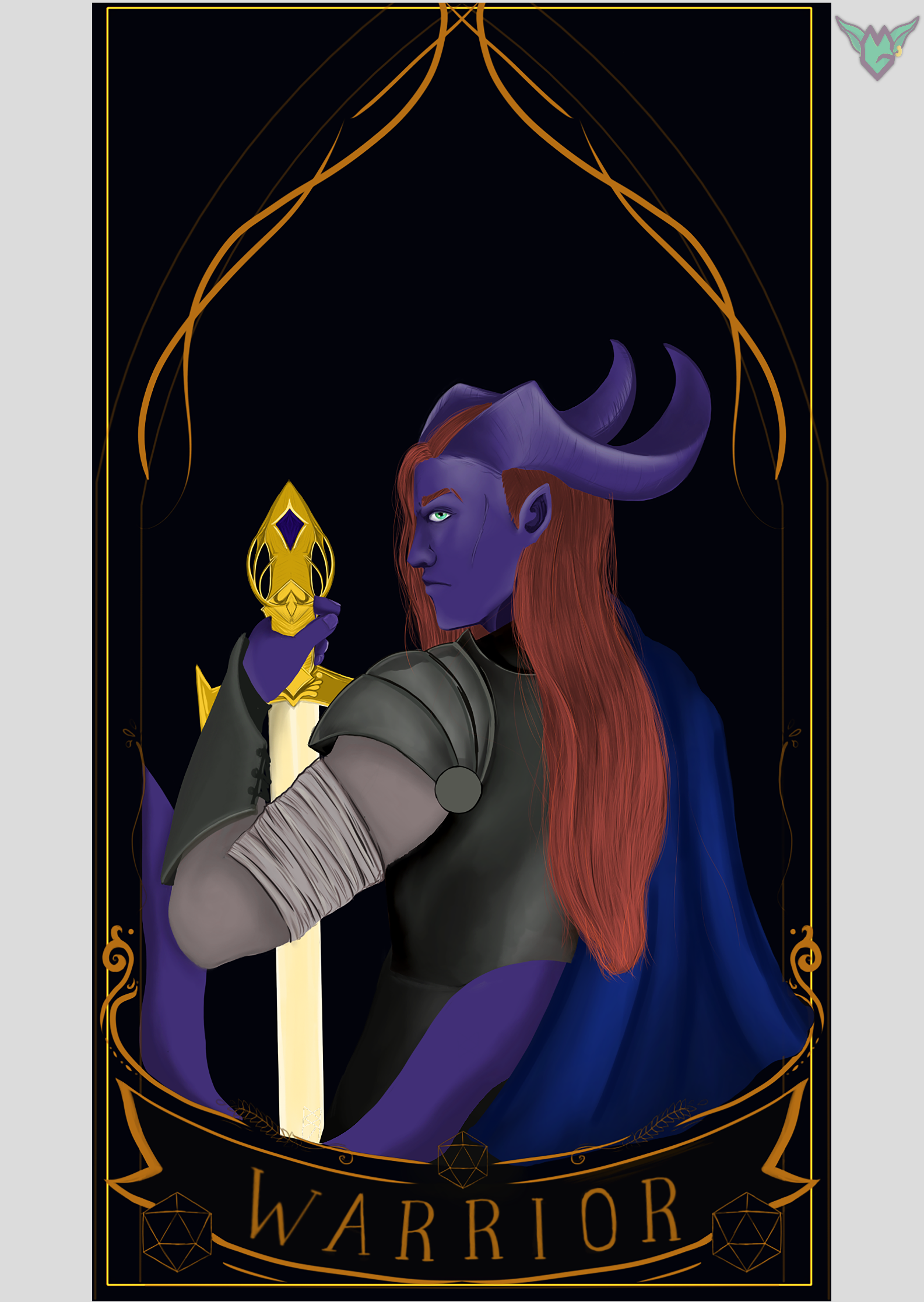 Coleção Cartas DnD - Warrior - Arte by: @digitaldascaverna