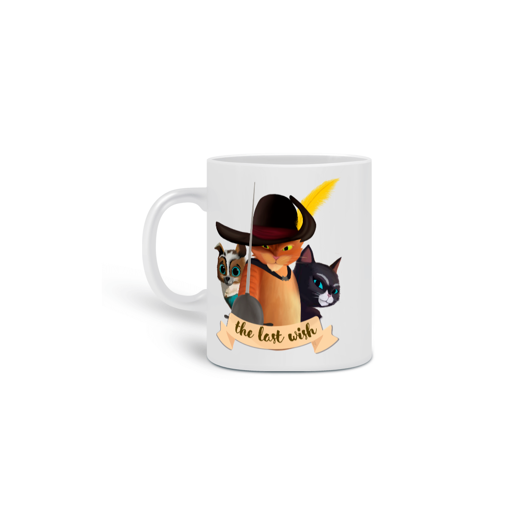 Caneca Gato de Botas - The Last Wish - Arte by: @digitaldascaverna