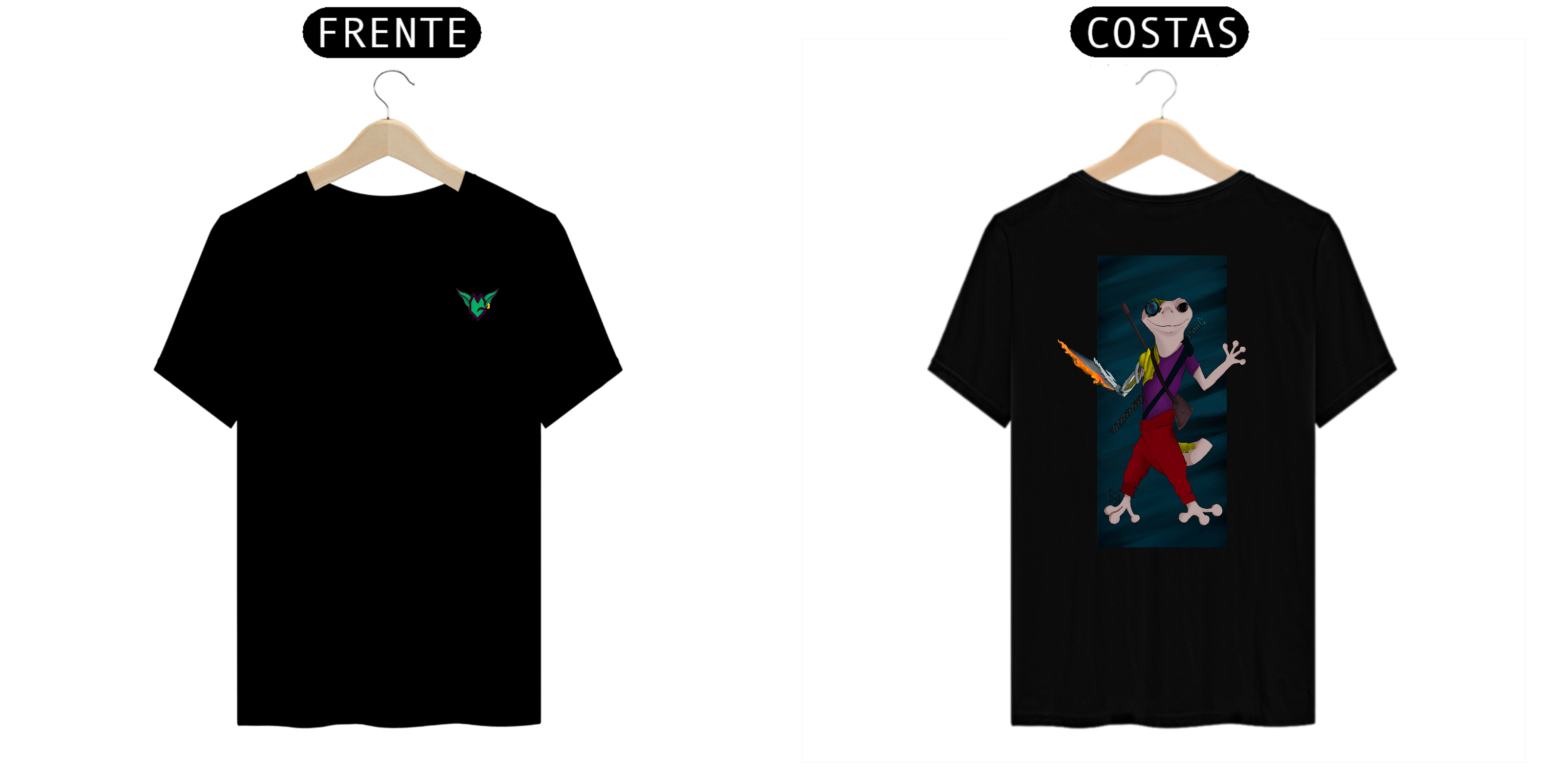 Gronk, o Lagartixo Cyberpunk - Arte by: @digitaldascaverna