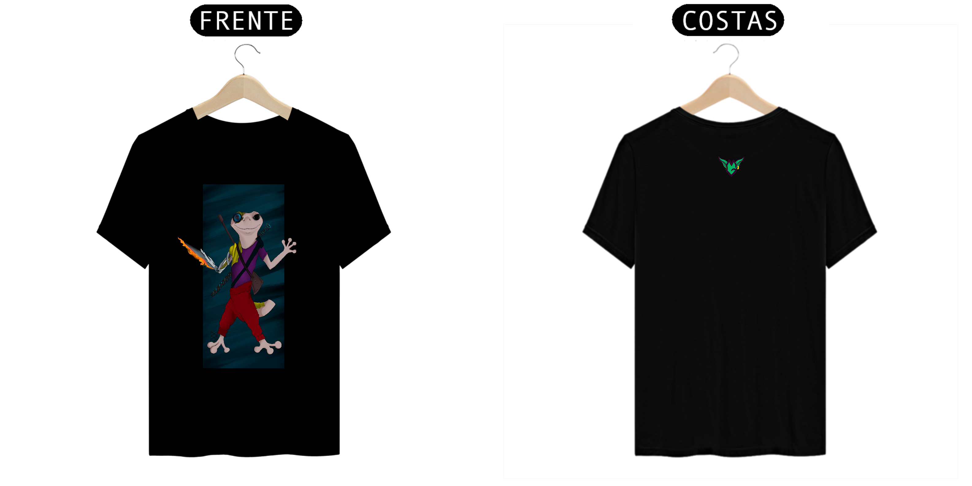 Gronk, o Lagartixo Cyberpunk - Arte by: @digitaldascaverna