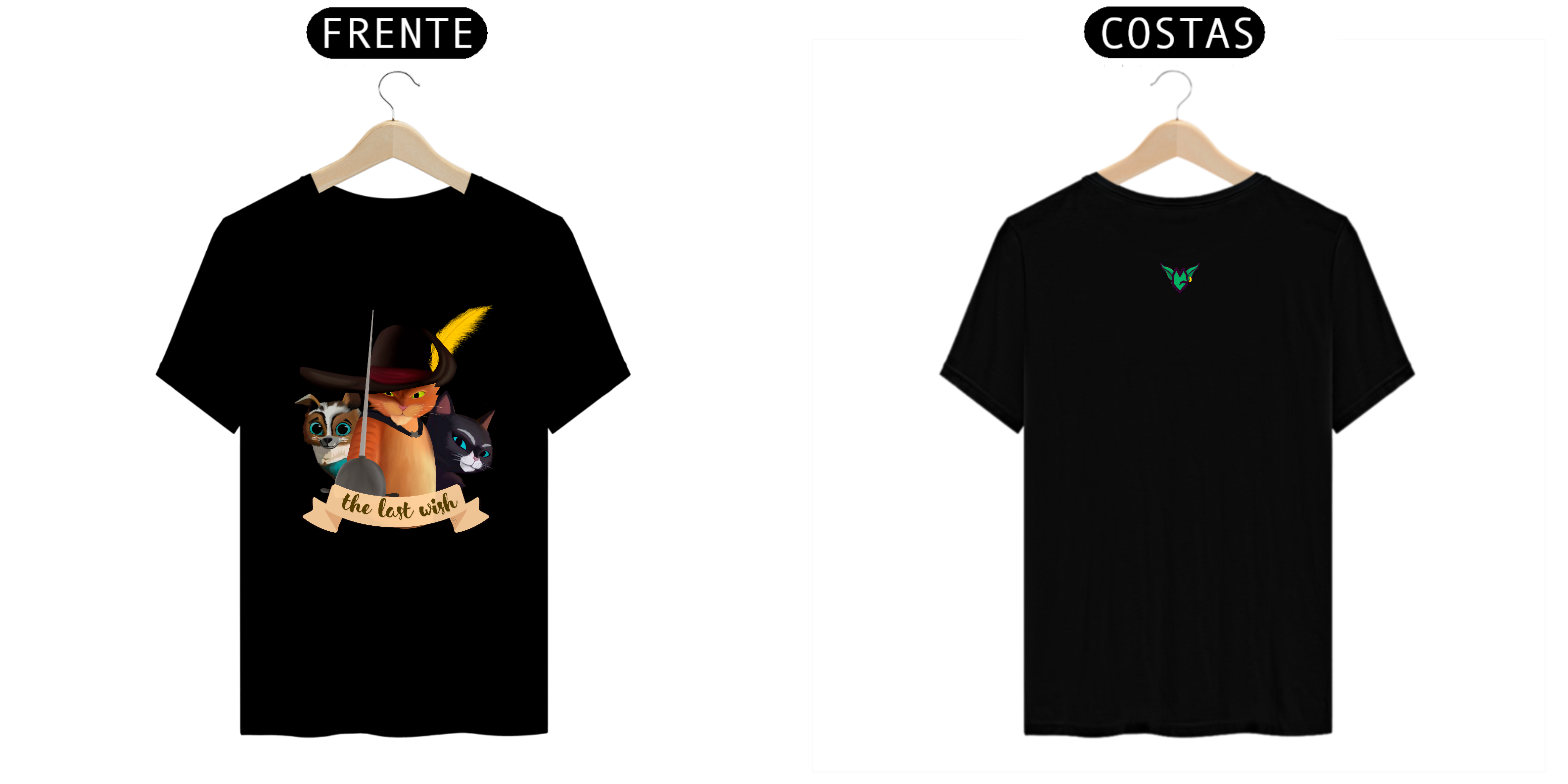 Camiseta Gato de Botas - The Last Wish - Arte by: @digitaldascaverna