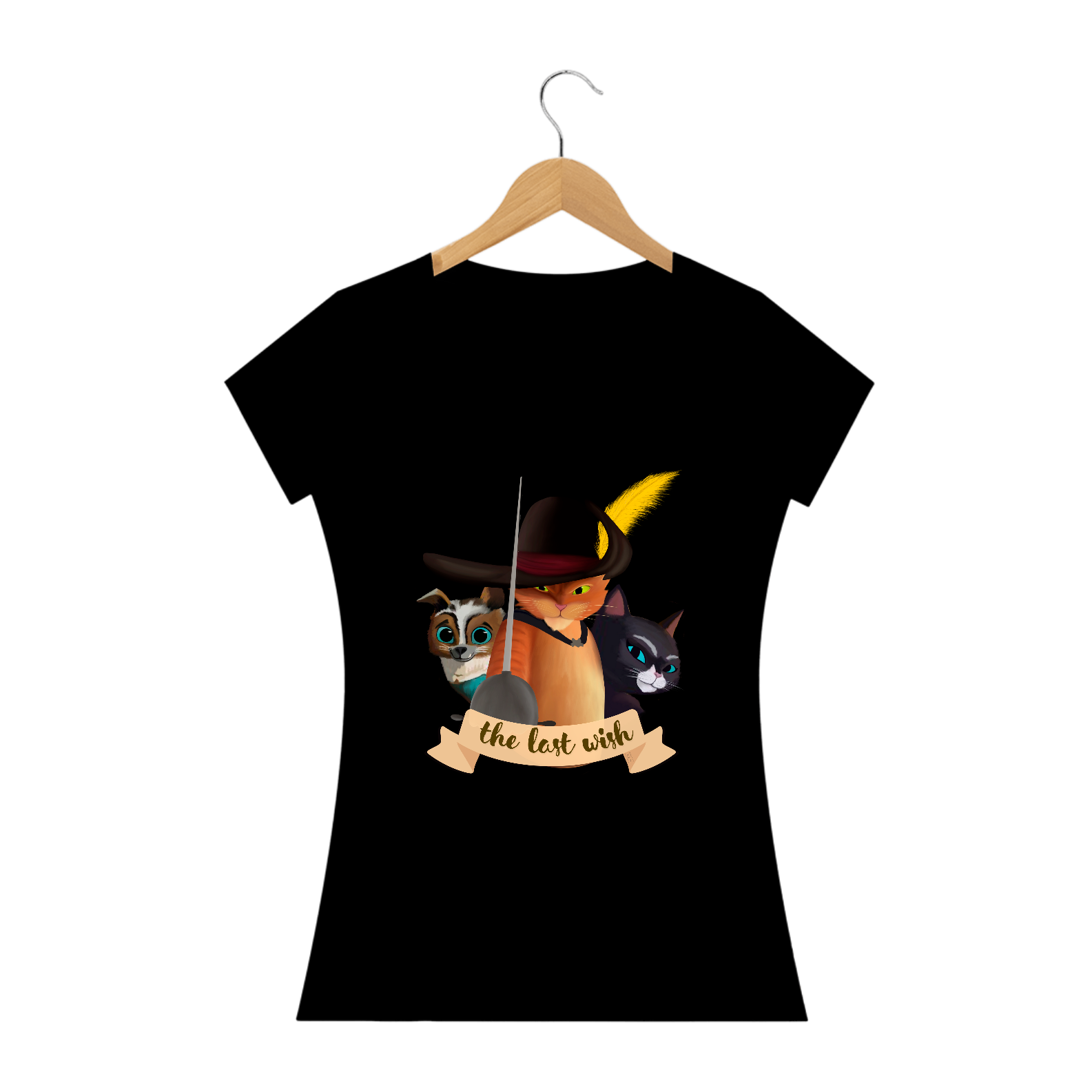 Camiseta Gato de Botas - The Last Wish - Arte by: @digitaldascaverna