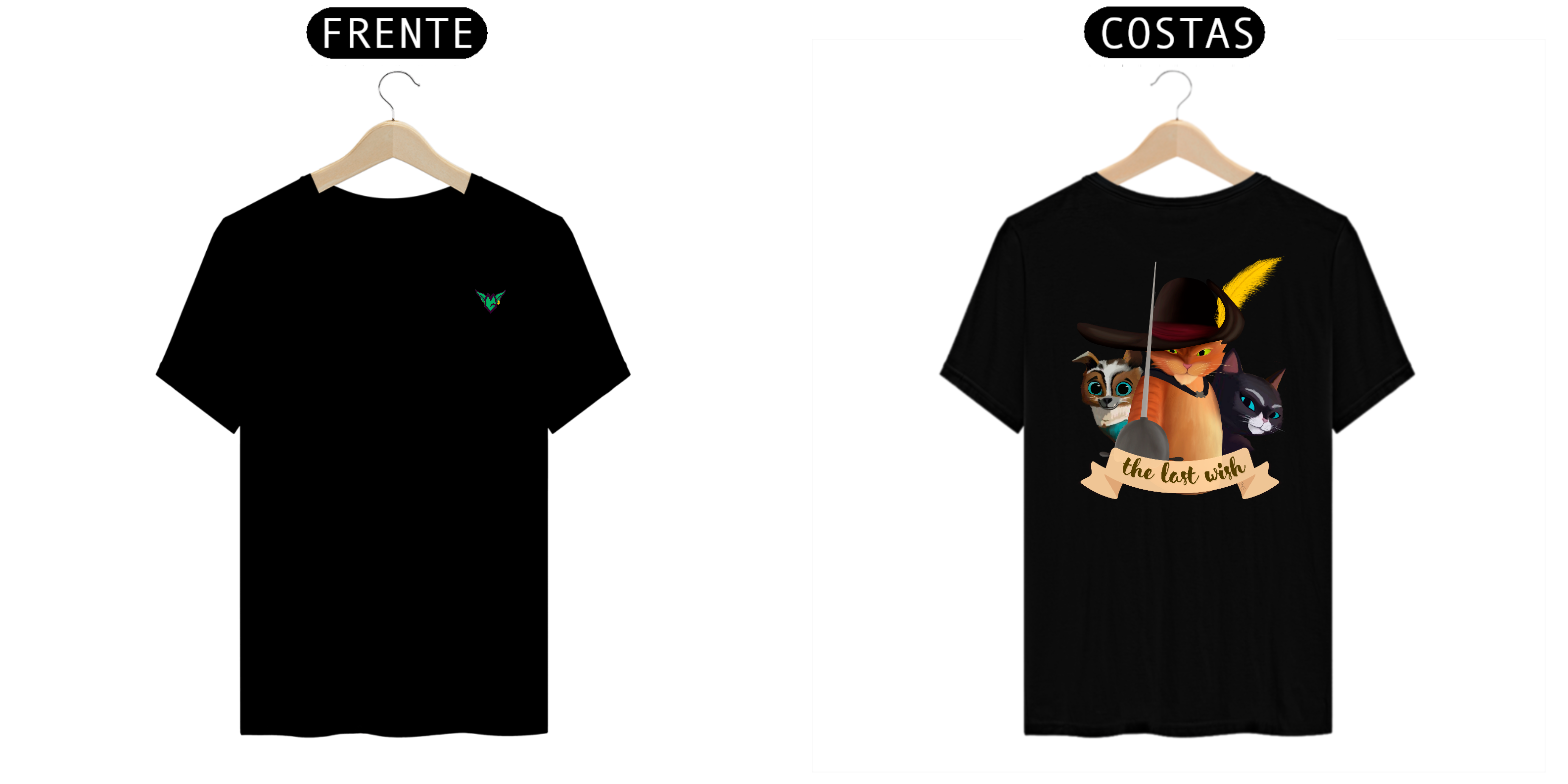 Camiseta Gato de Botas - The Last Wish - Arte by: @digitaldascaverna