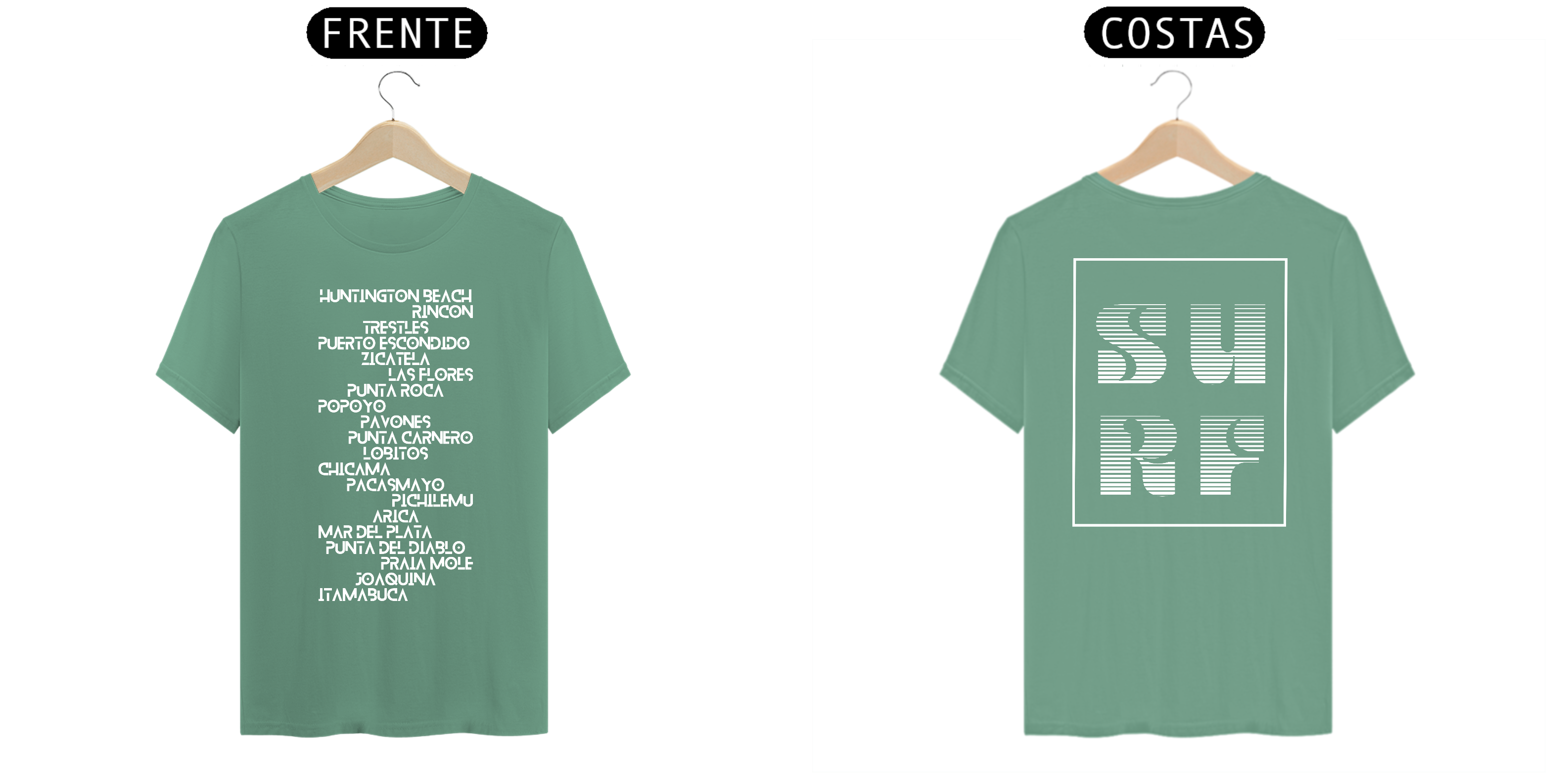 Praias de surf | Camiseta estonada