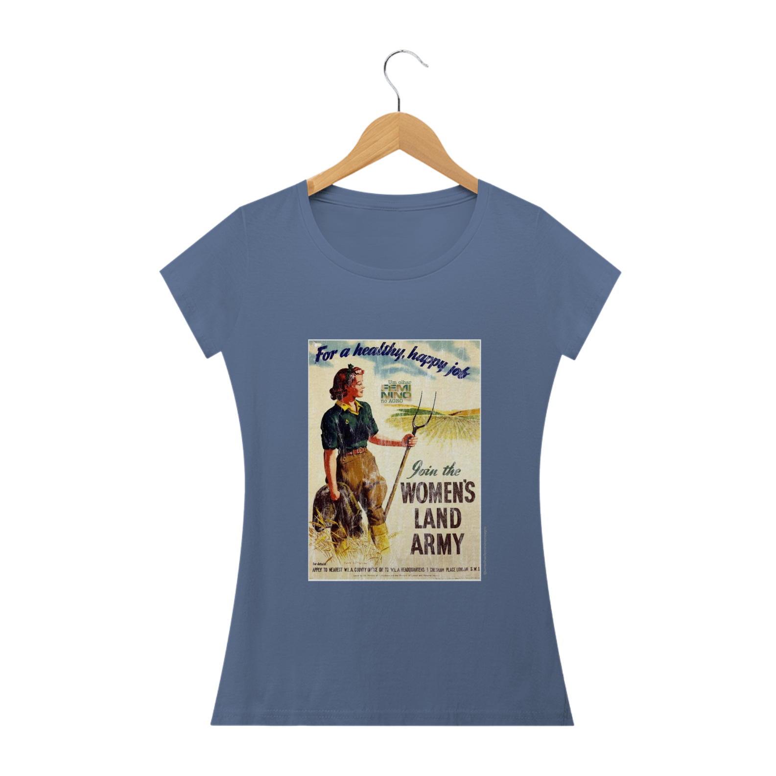 Camiseta Baby Long Estonada Posters #landgirlsarmy