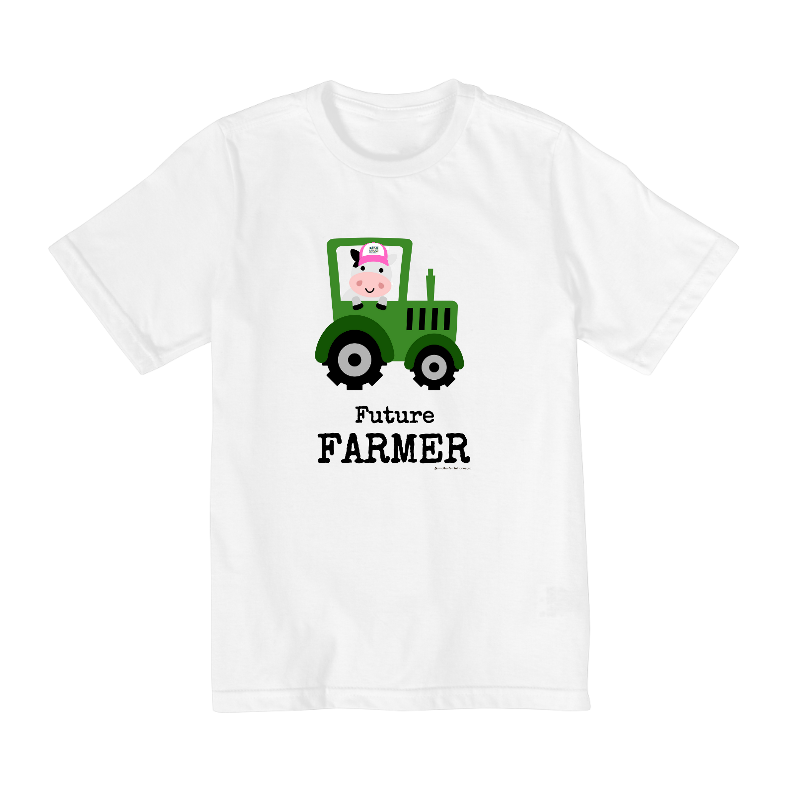 Camiseta Infantil (10 a 14anos) Futura Agricultora #umolharfemininonoagro