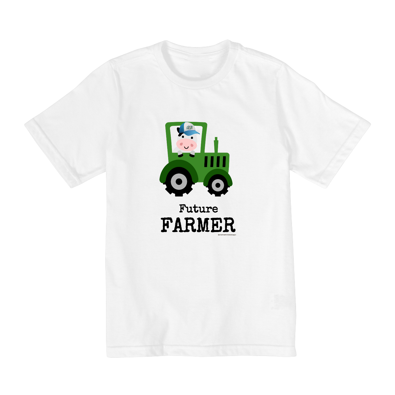 Camiseta Infantil (10 a 14anos) Futuro Agricultor #umolharfemininonoagro