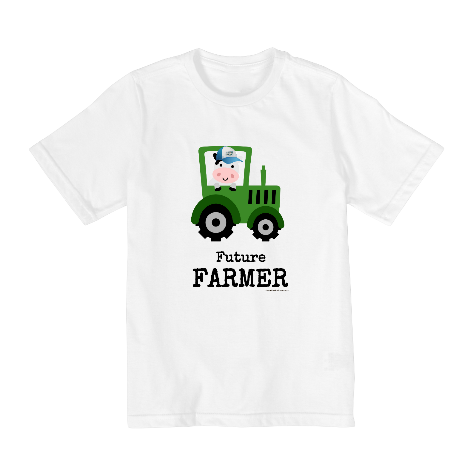 Camiseta Infantil (2 a 8anos) Futuro Agricultor #umolharfemininonoagro
