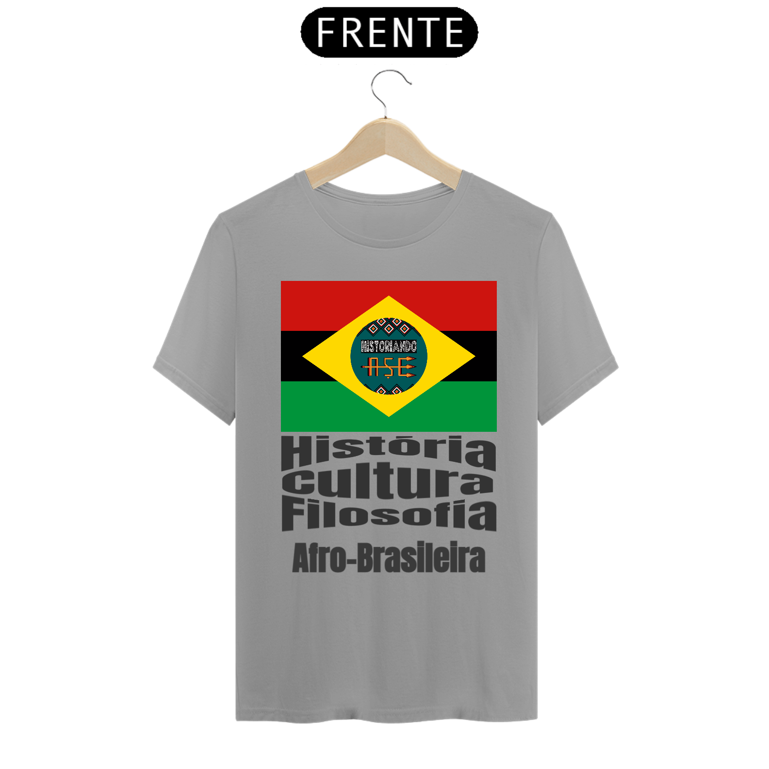 Nome do produto: Camisa História Cultura e Filosofia Afro-Brasileira