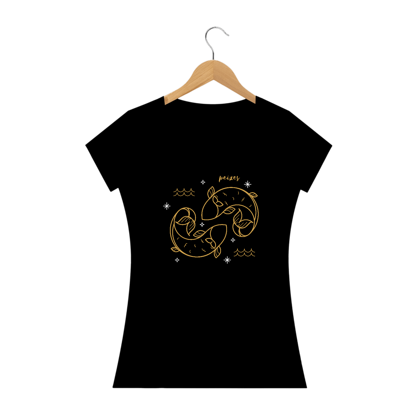 Camiseta Baby Look Long Signos Peixes