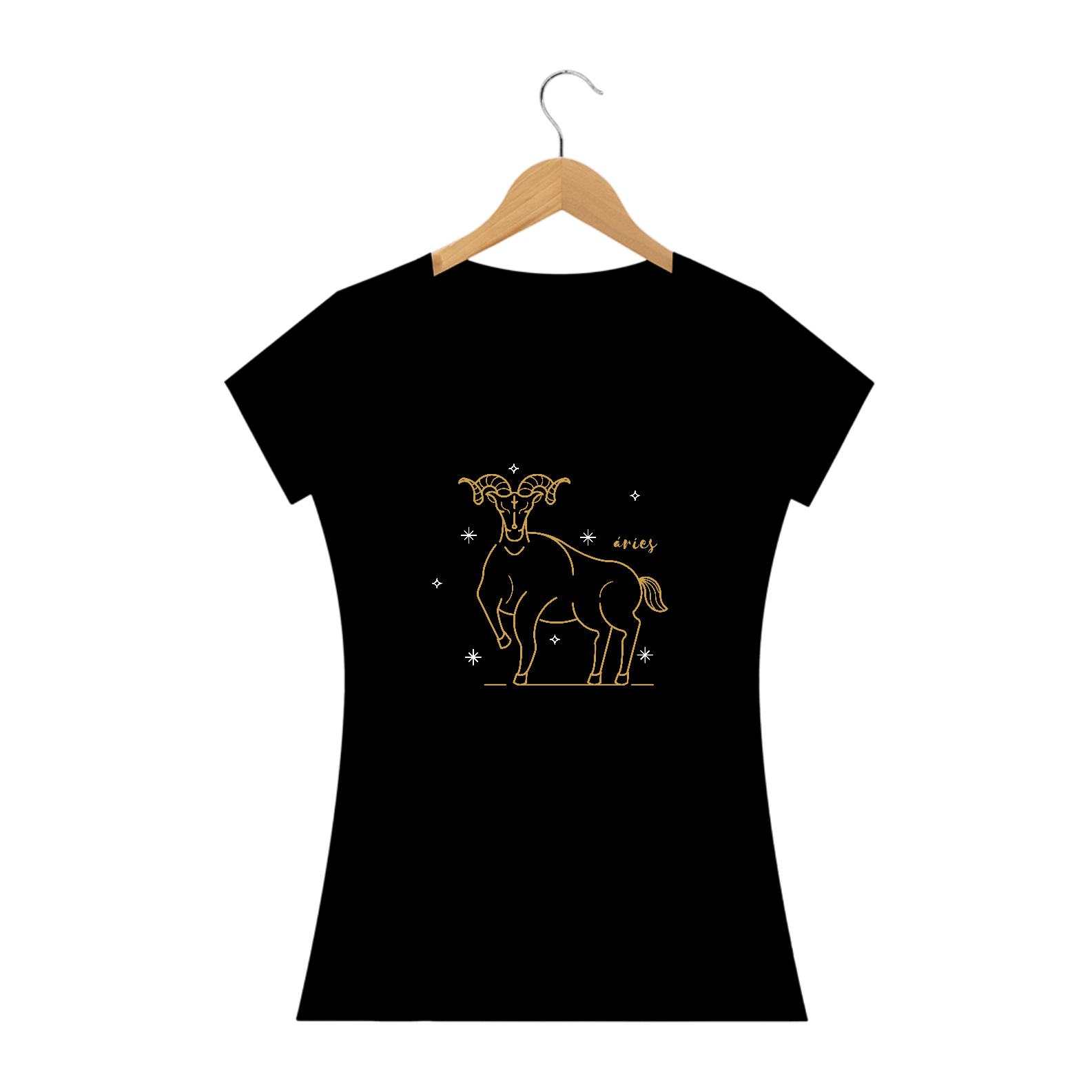 Nome do produto: Camiseta Baby Look Long Signos Áries