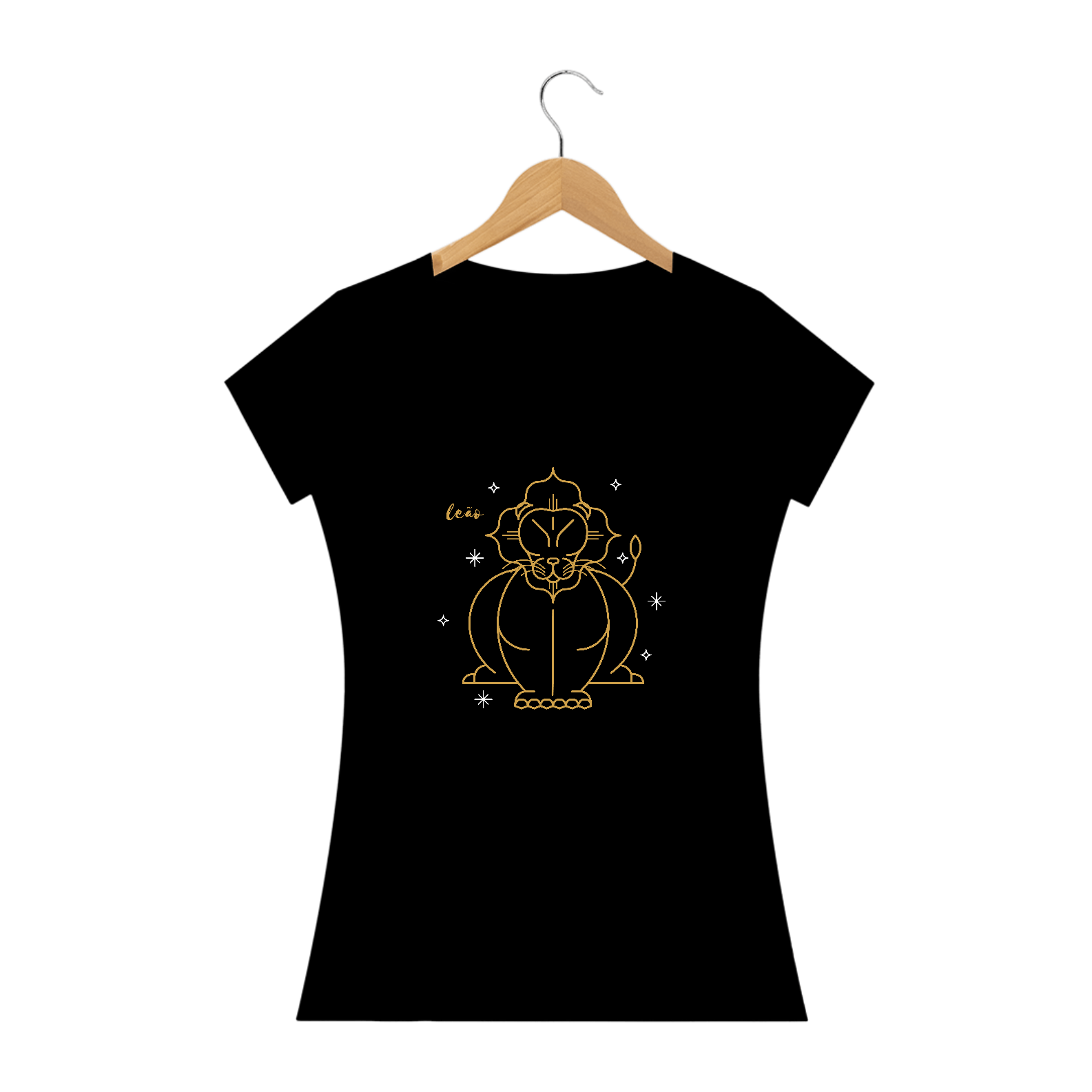 Camiseta Baby Look Long Signos Leão