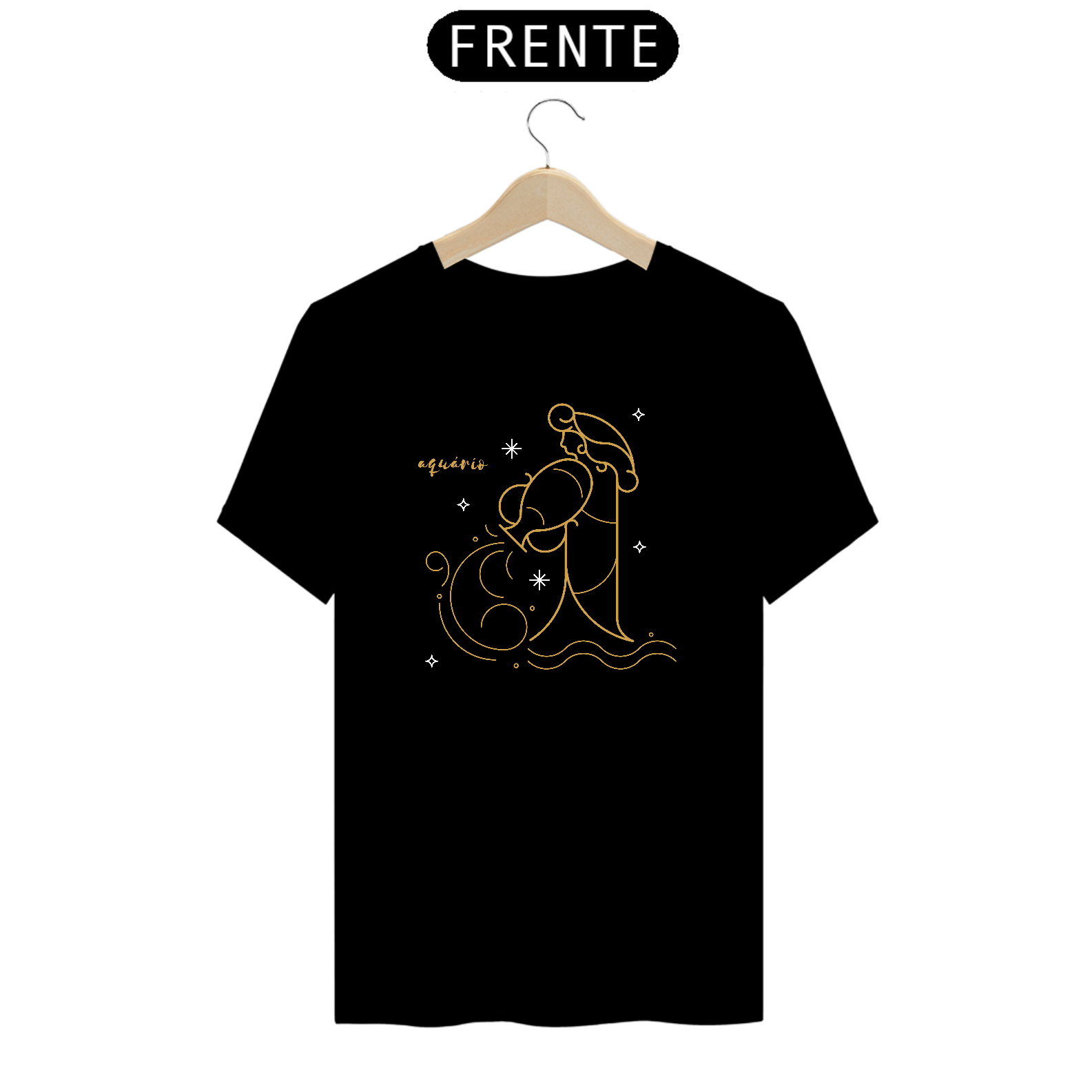 Camiseta Masculina Signos Aquário