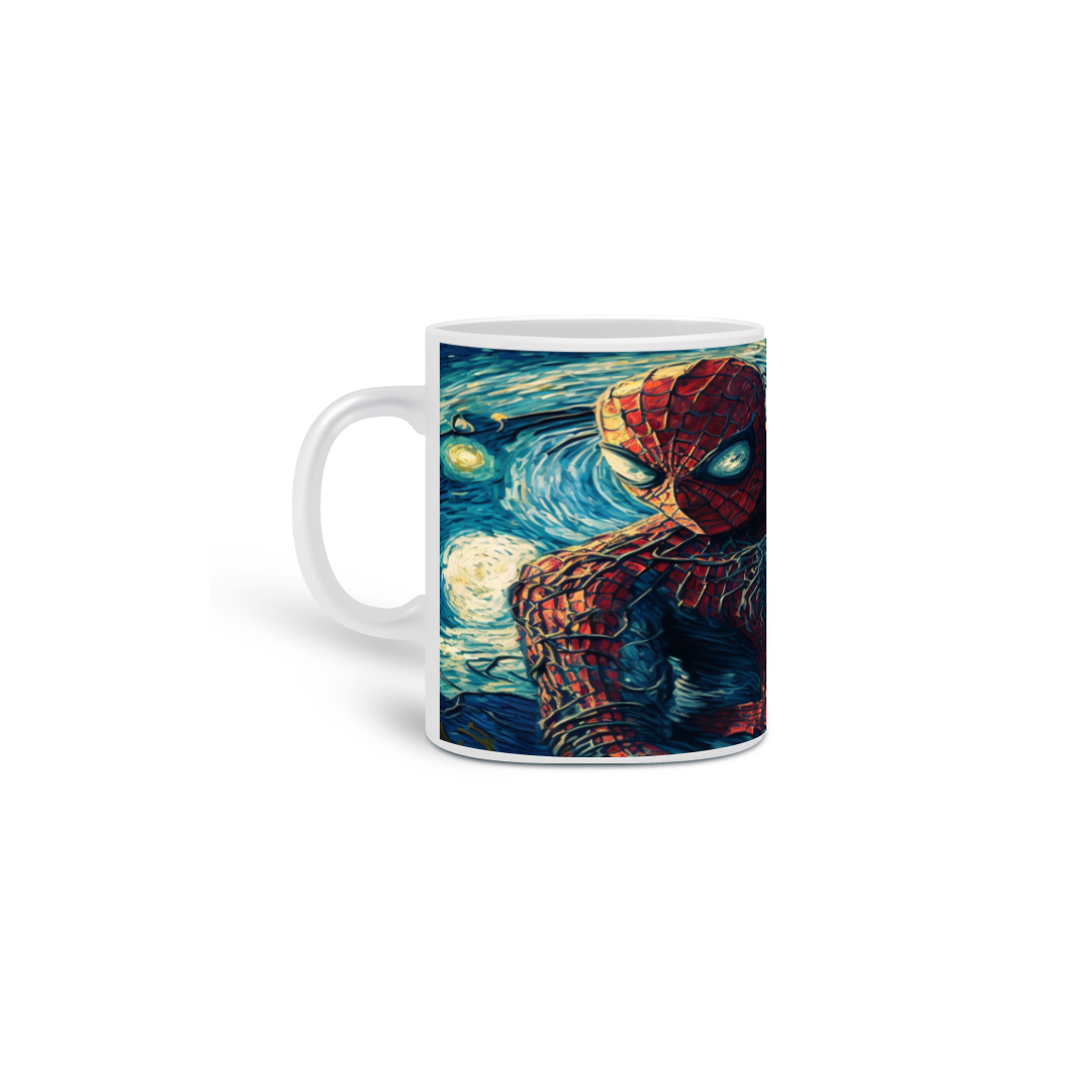 Caneca Spider Man Style Van Gogh