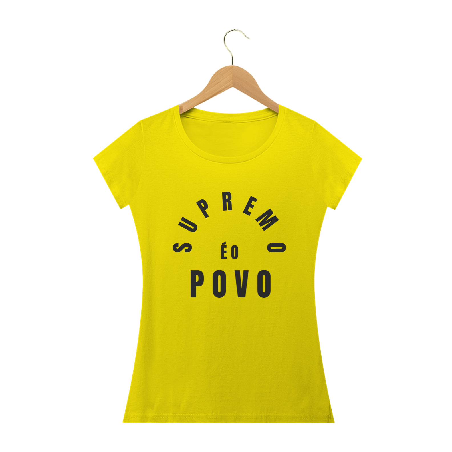 CAMISETA FEMININA SUPREMO É O POVO BABY LOOK 