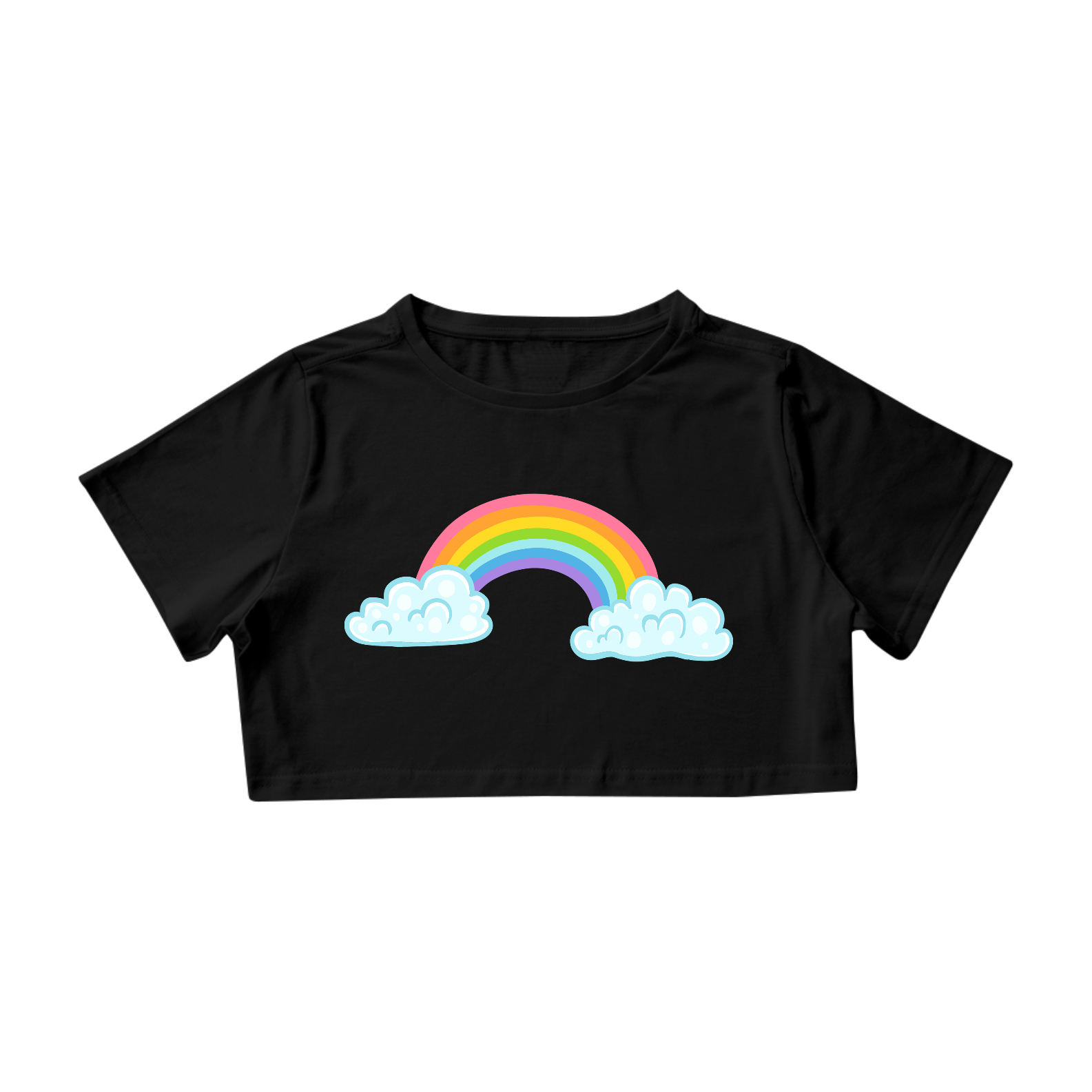 Camisa Cropped Arco-íris