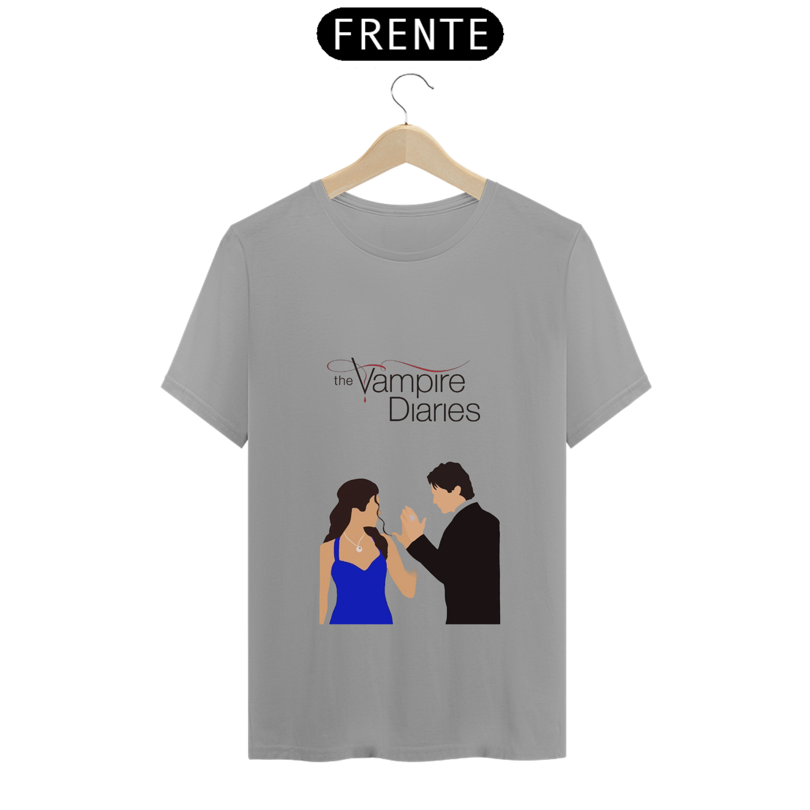 T-shirt The vampire diaries Elena e Damon