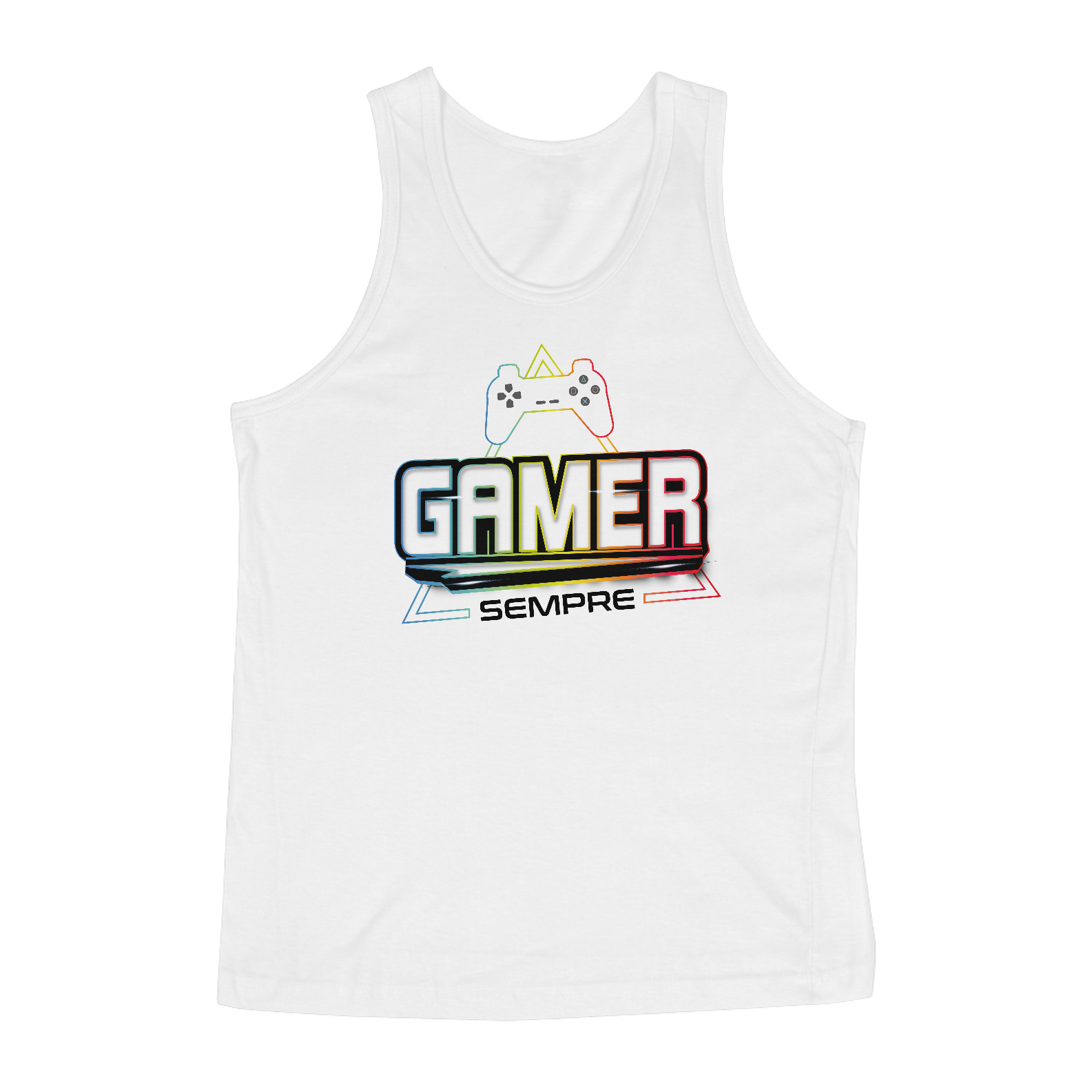 Nome do produto  Regata Gamer SEMPRE Branca